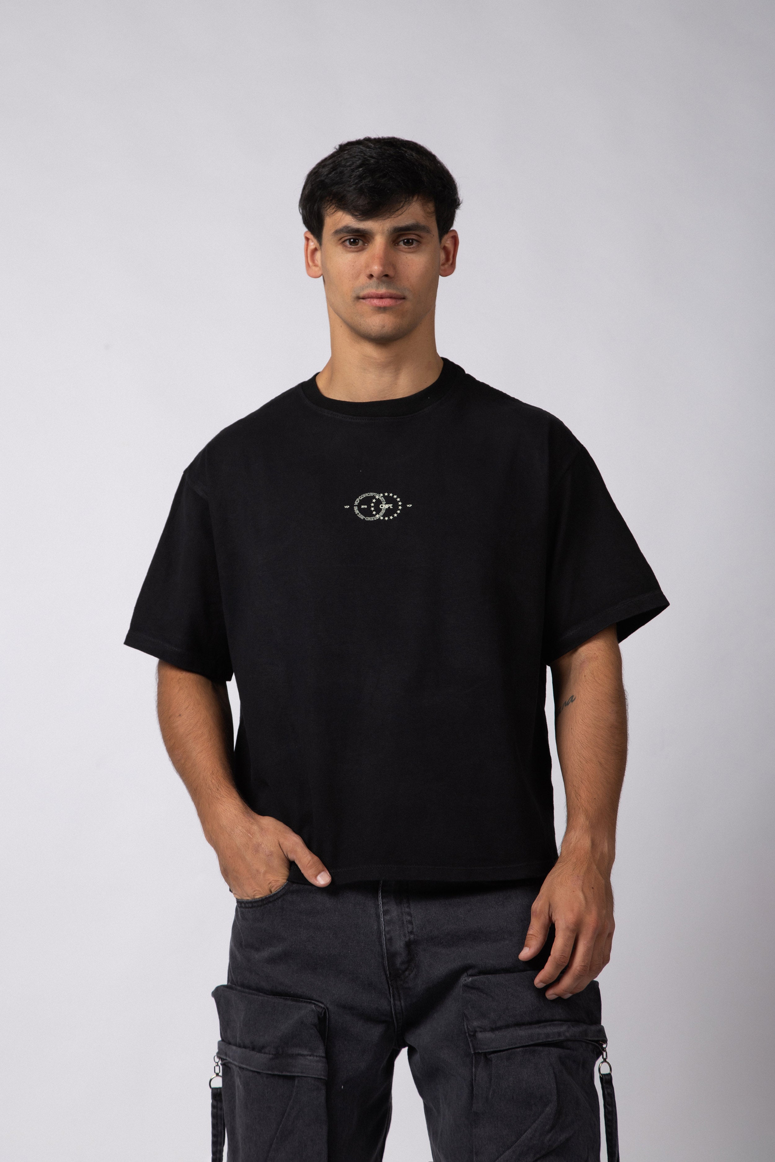 Remera Boxy Berry Negra