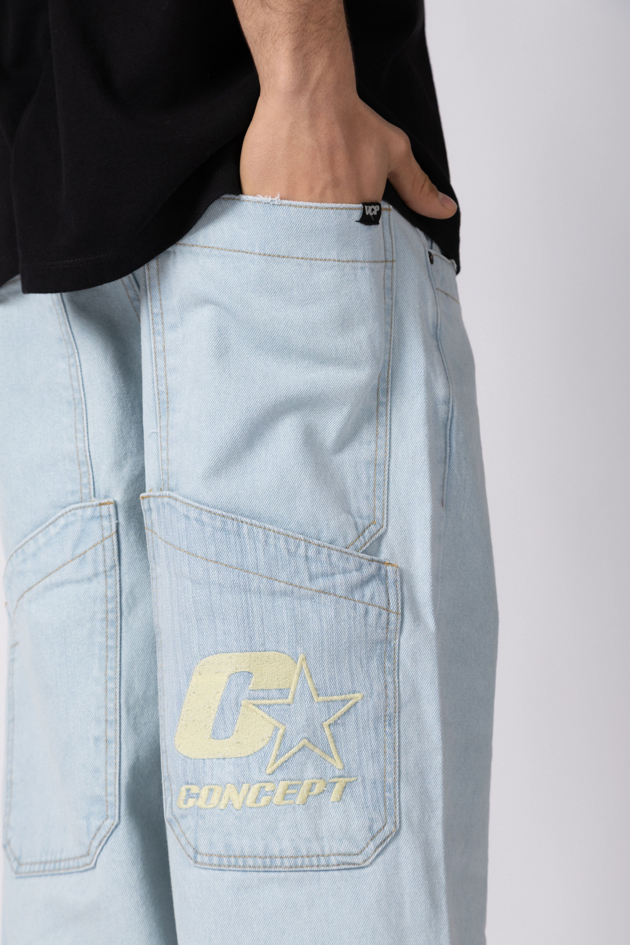 Jean Baggy Frox Bicolor Blue