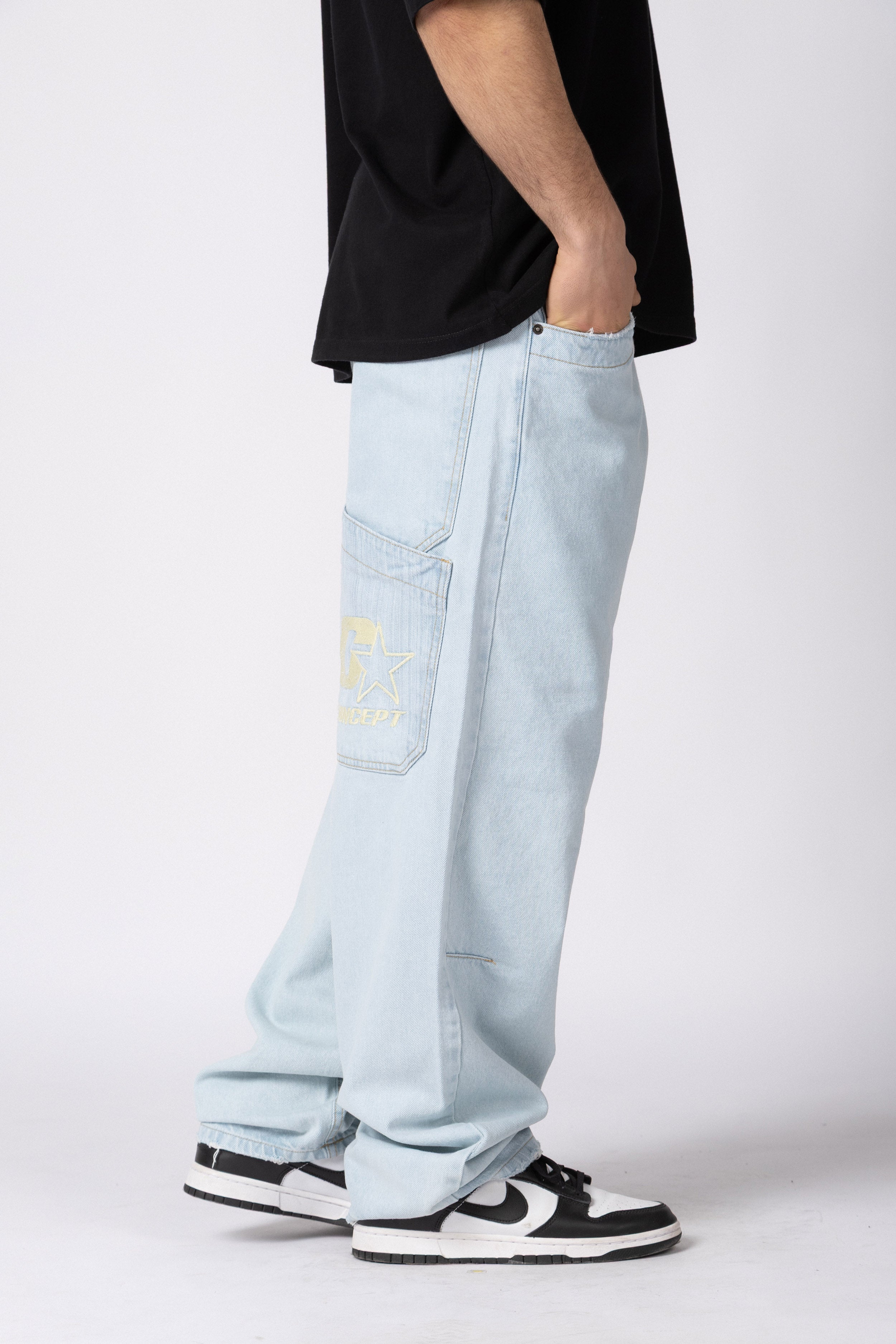 Jean Baggy Frox Bicolor Blue