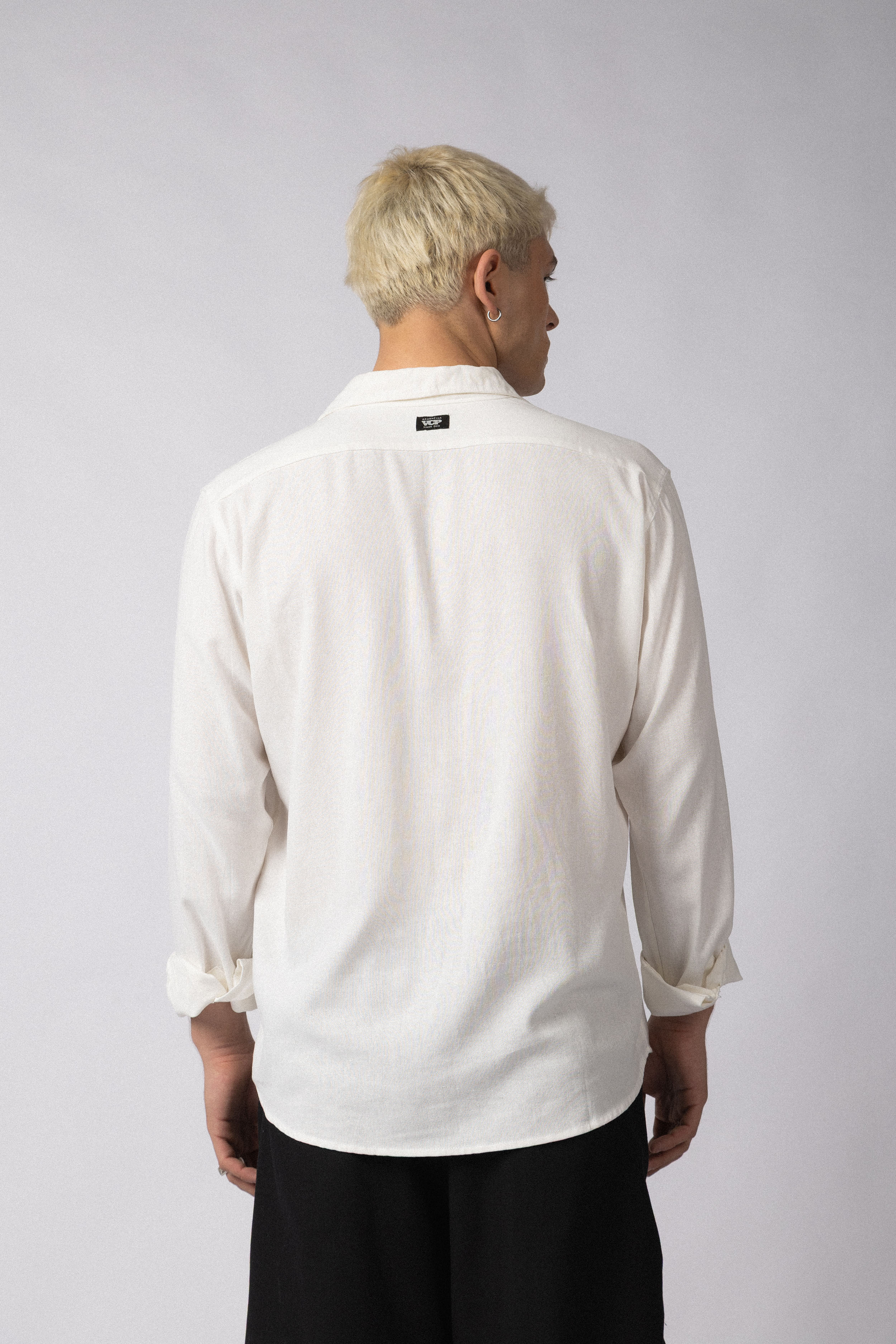 Camisa Manga Larga Lino Raze Blanca