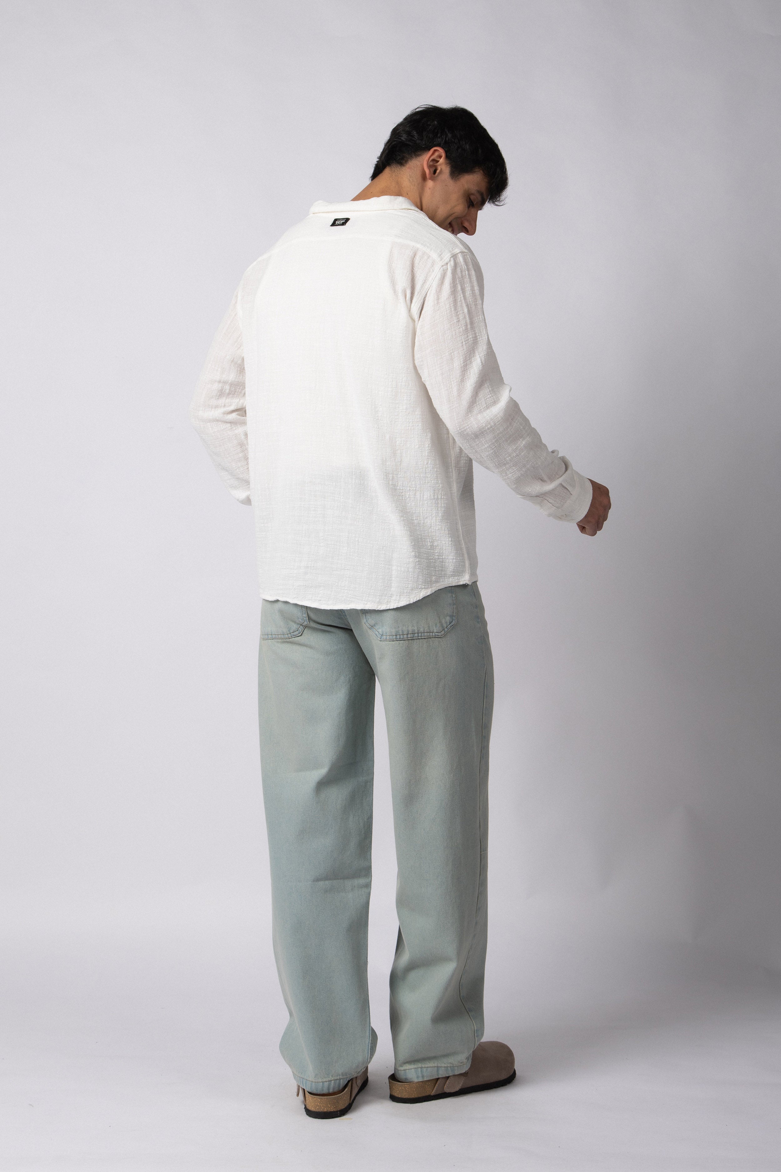 Camisa Manga Larga Lino Zen Blanca