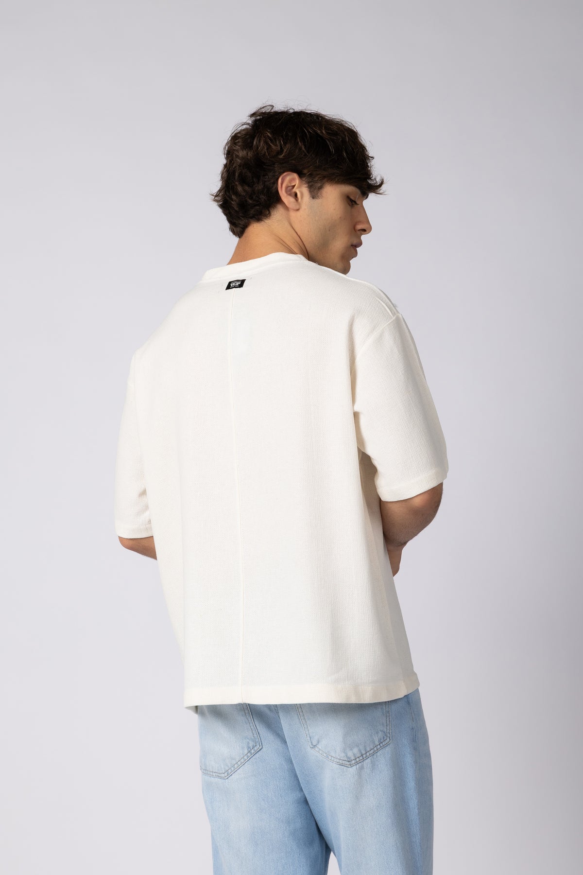 Remera Over Lino Rivo Blanca