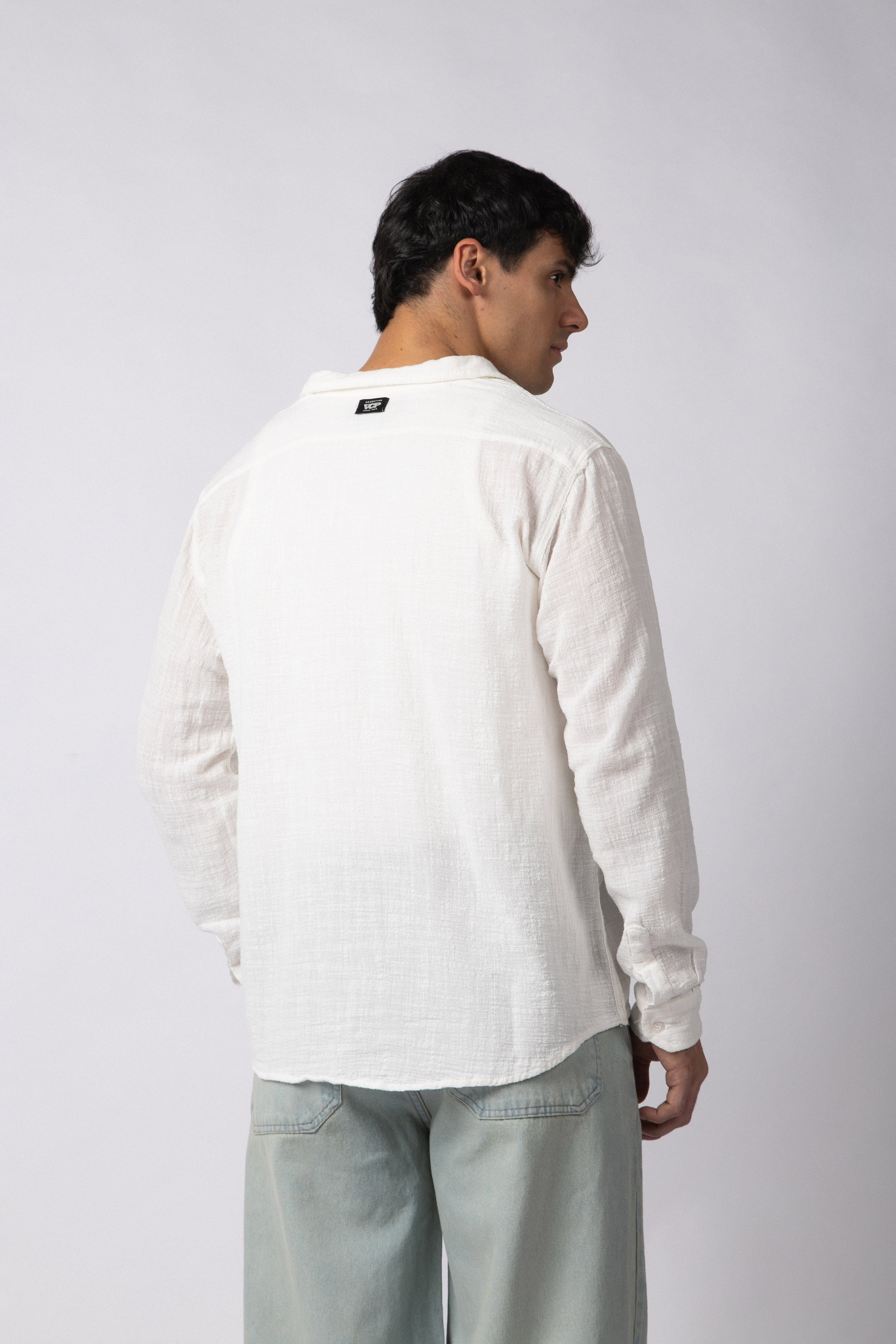 Camisa Manga Larga Lino Zen Blanca