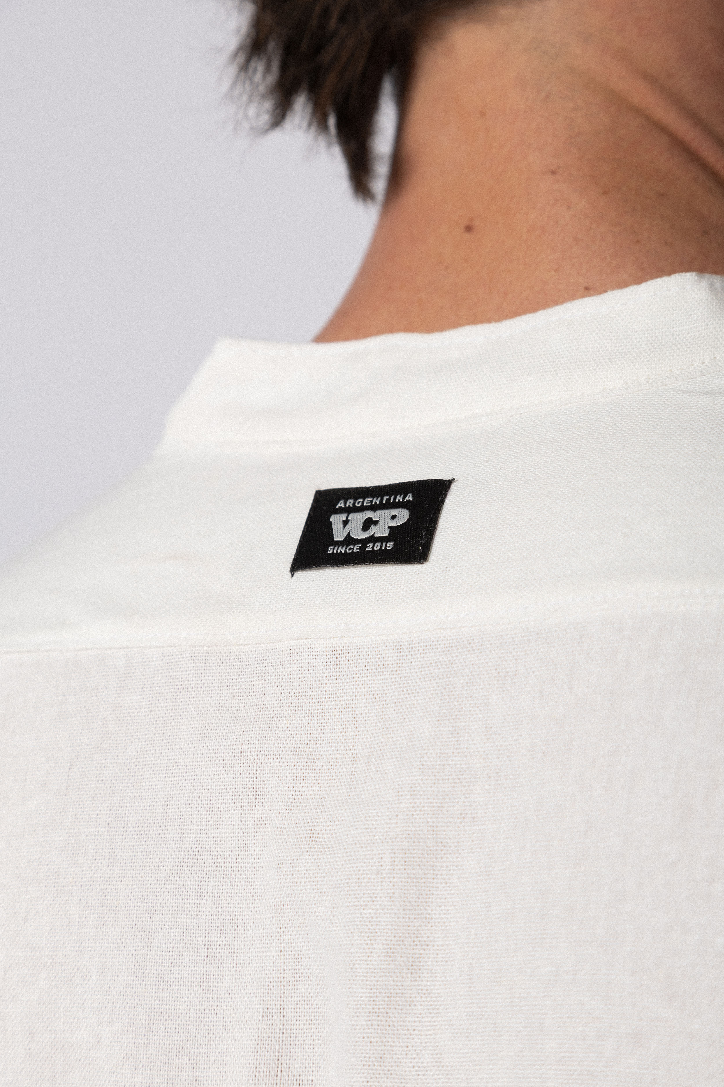 Camisa Manga Larga Mao Lino Deko Blanca