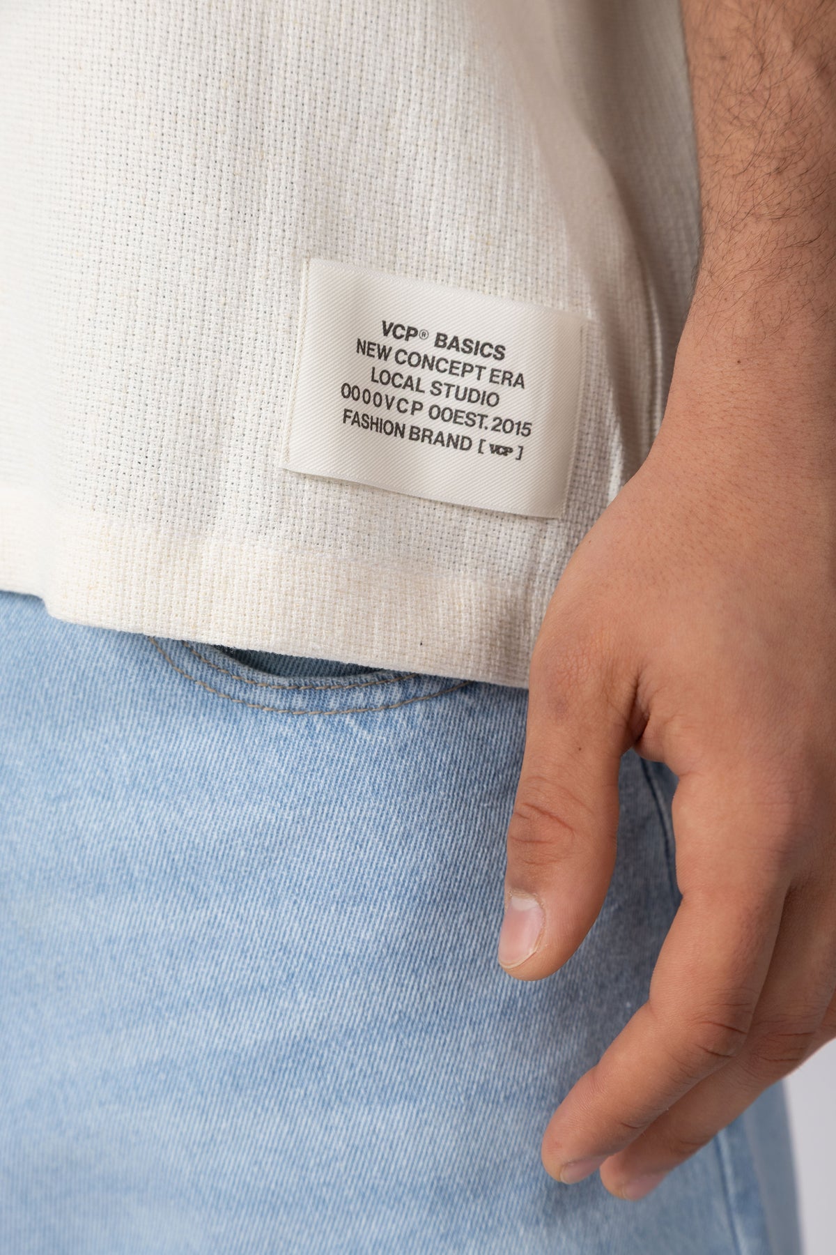 Remera Over Lino Rivo Blanca