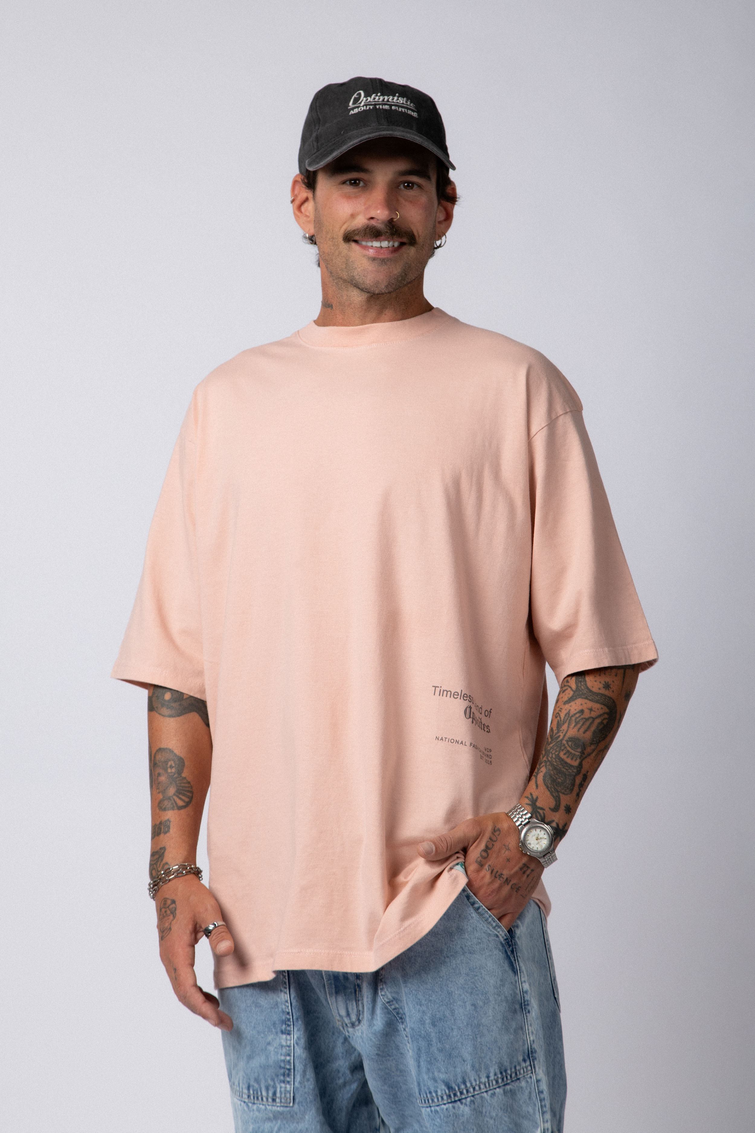 Remera Over Taz Blend Rosa