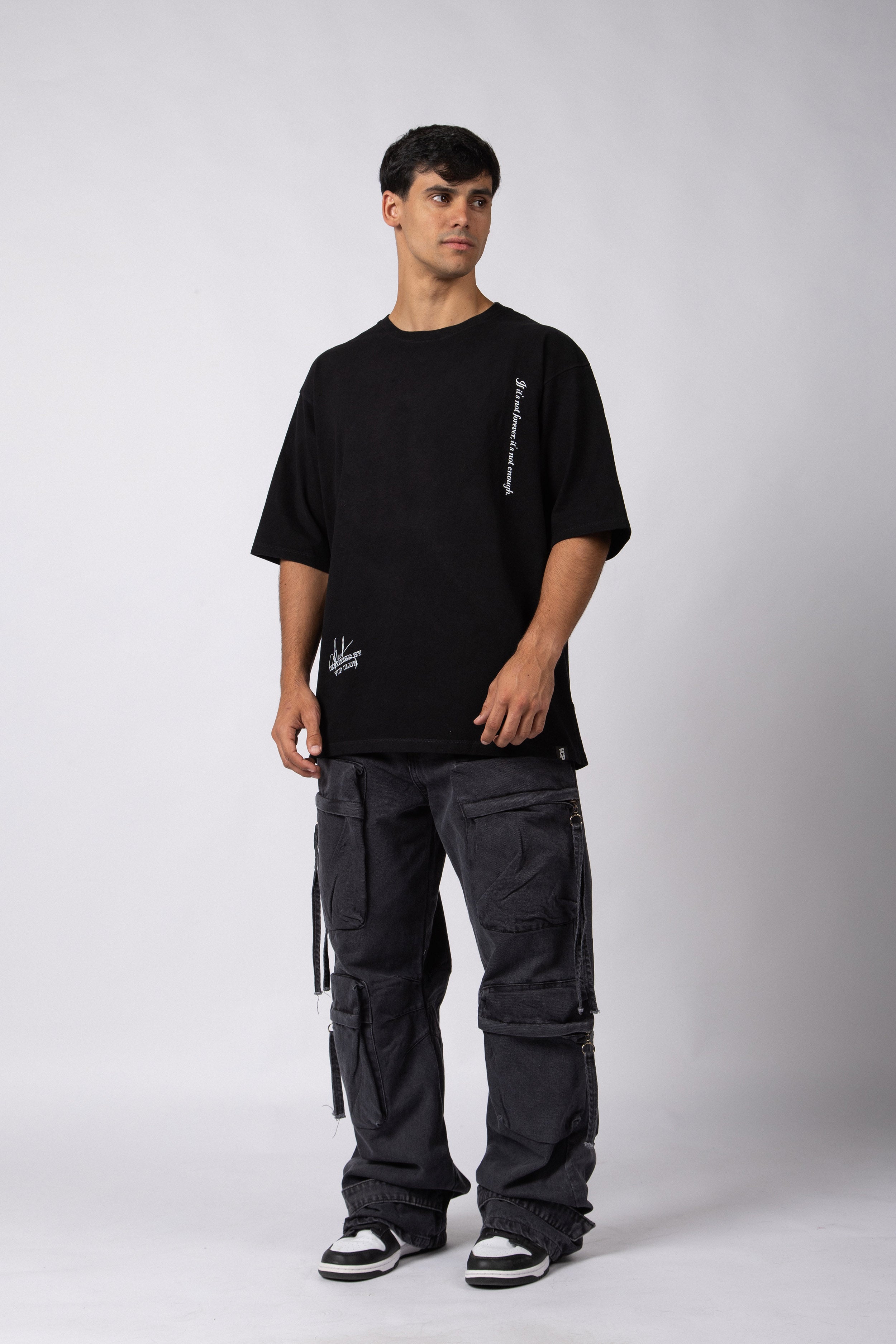 Remera Over Rhy Bling Negra