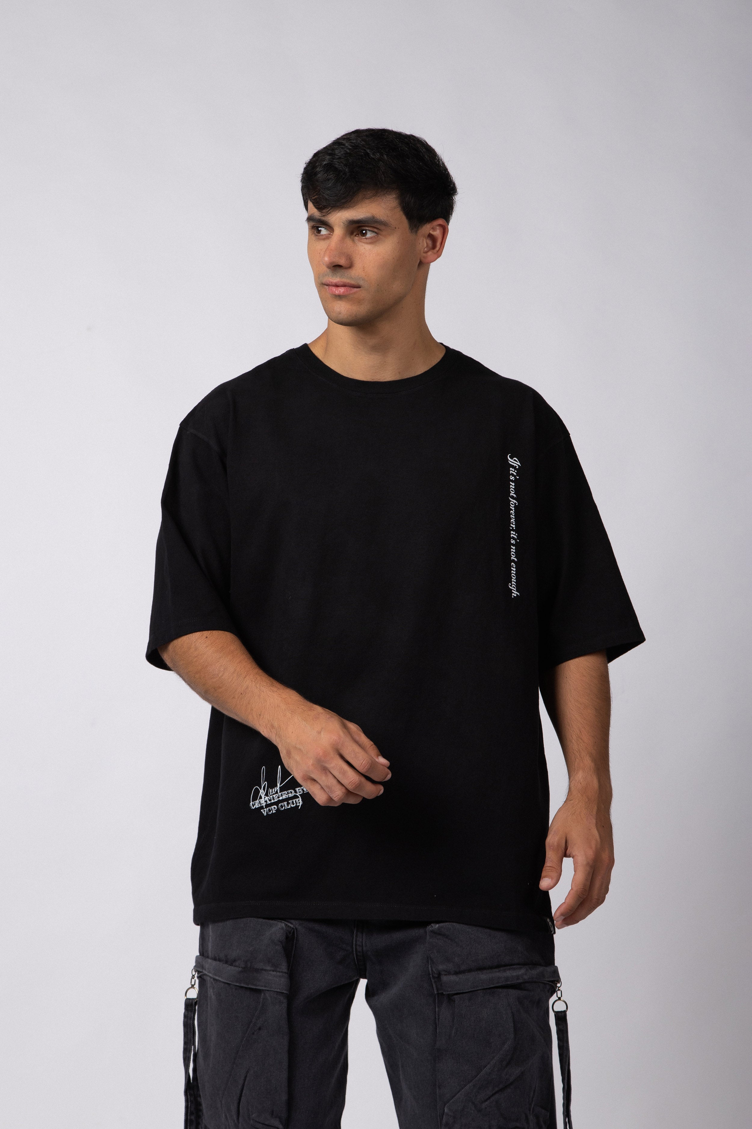 Remera Over Rhy Bling Negra