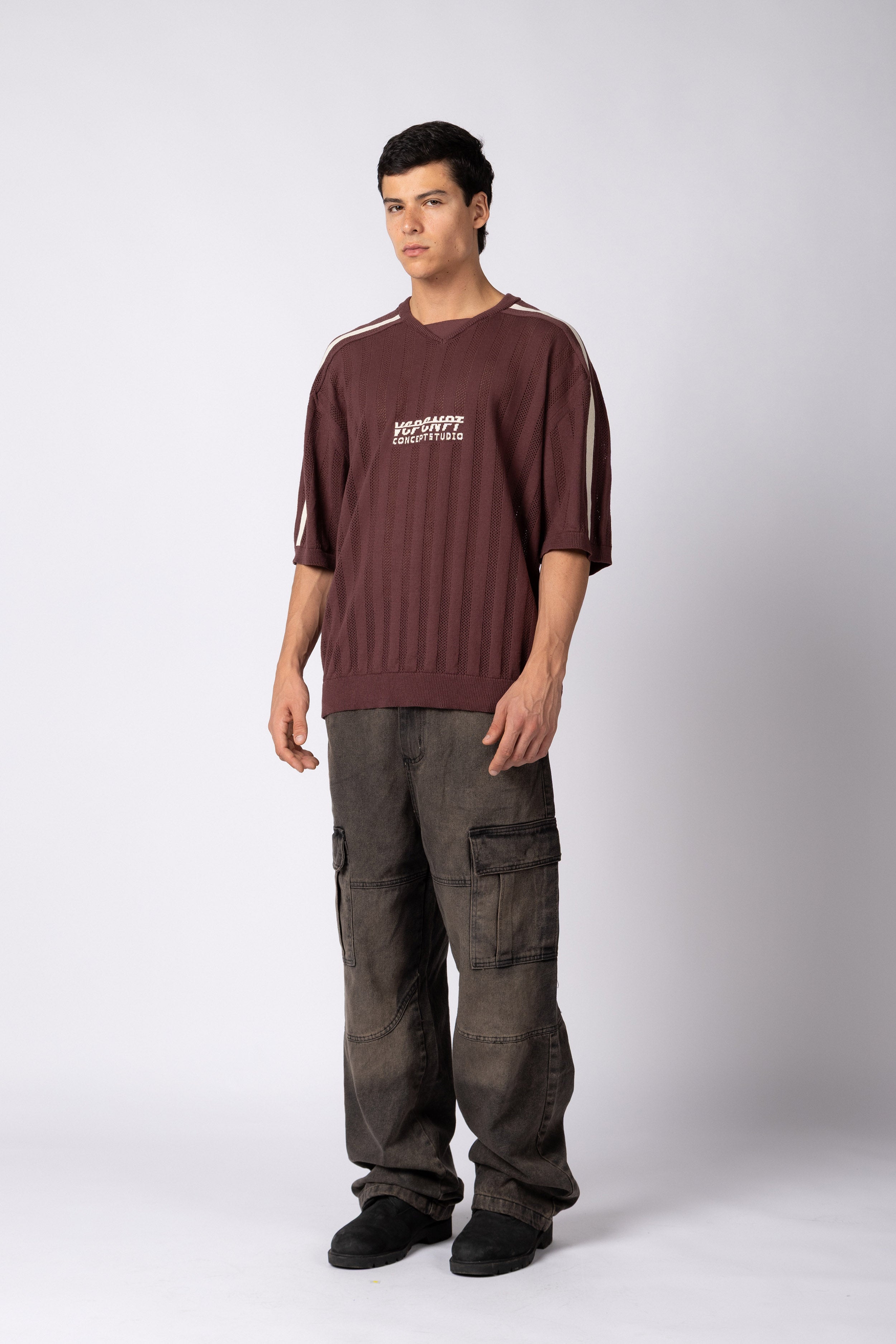 Remera Tejida Sport Bordo