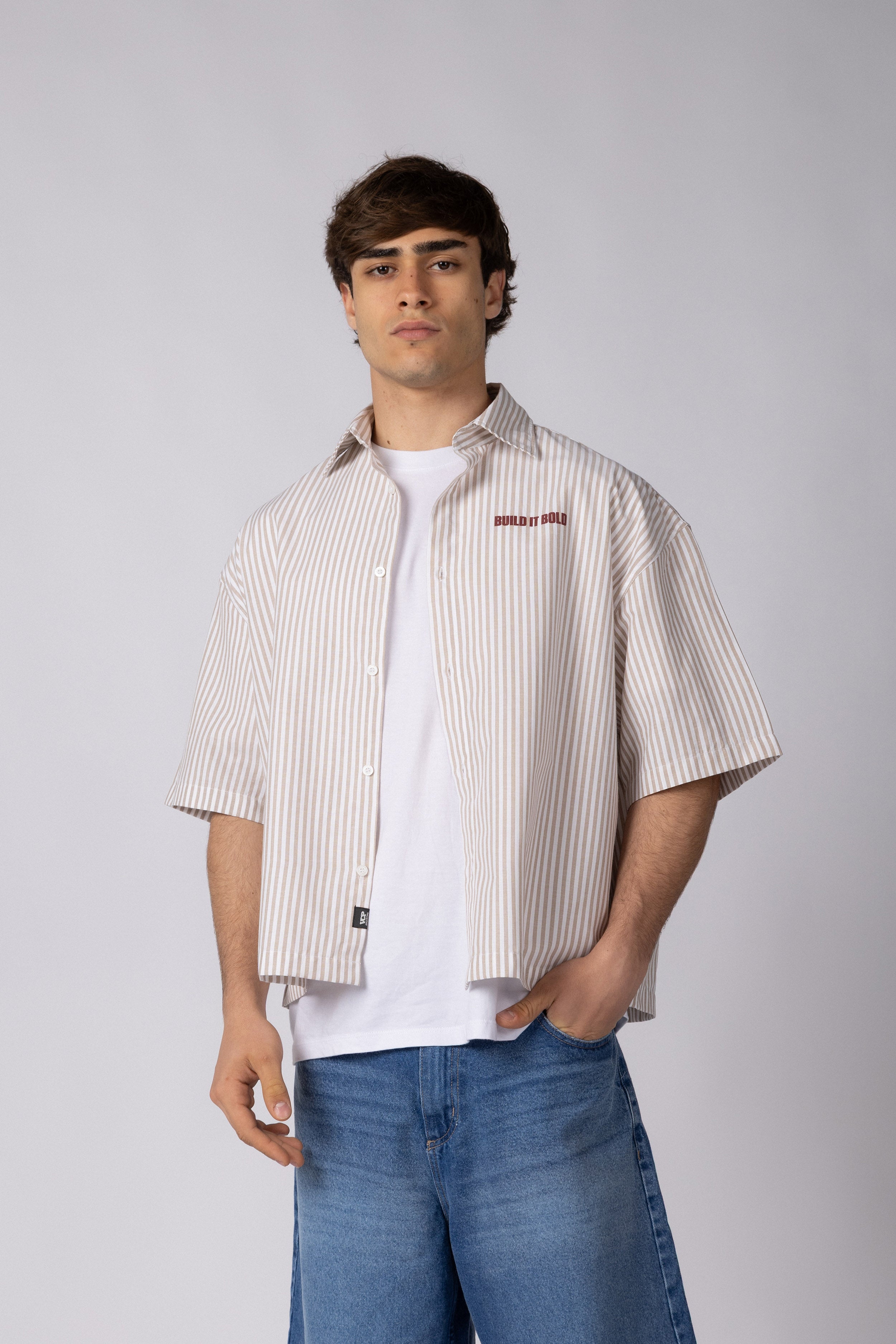 Camisa Manga Corta Jyx Build Beige