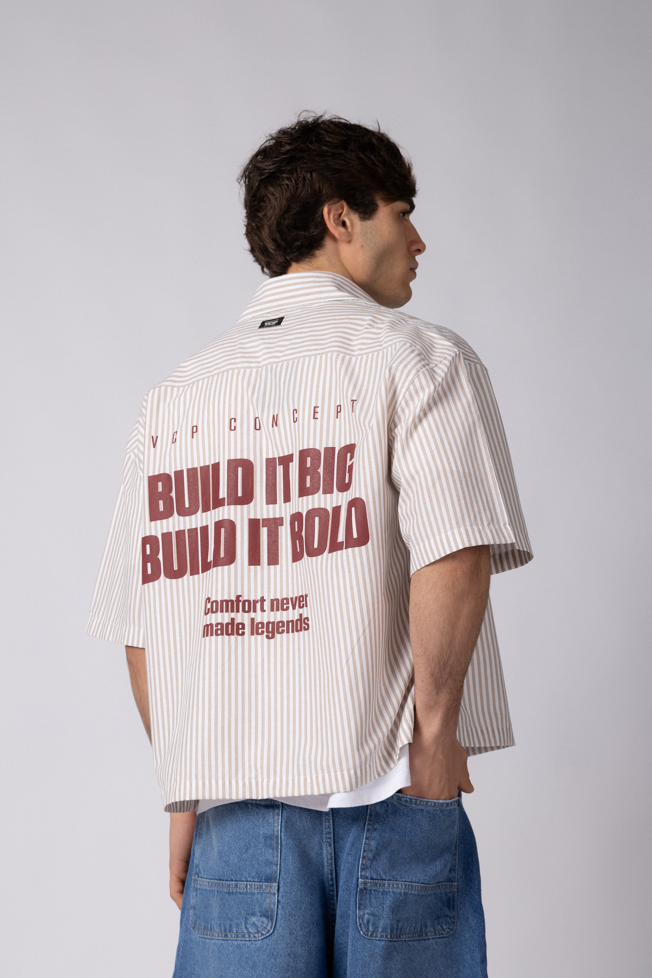 Camisa Manga Corta Jyx Build Beige