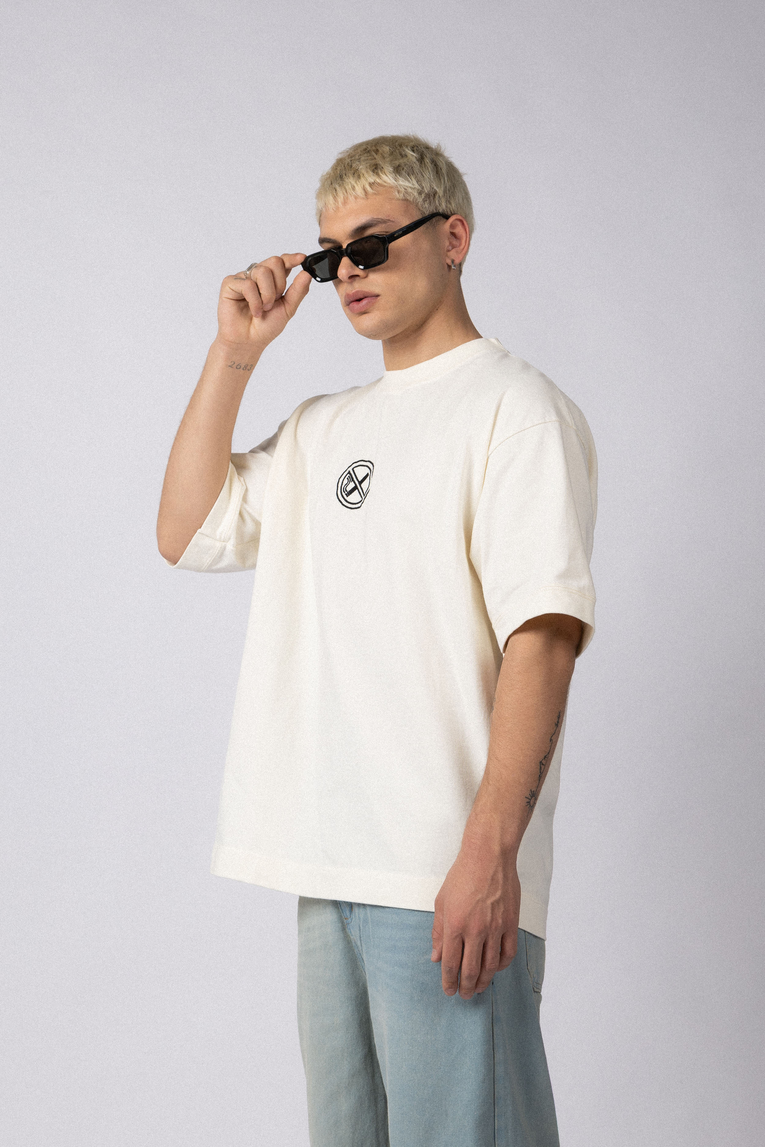 Remera Over GR Burn Crudo