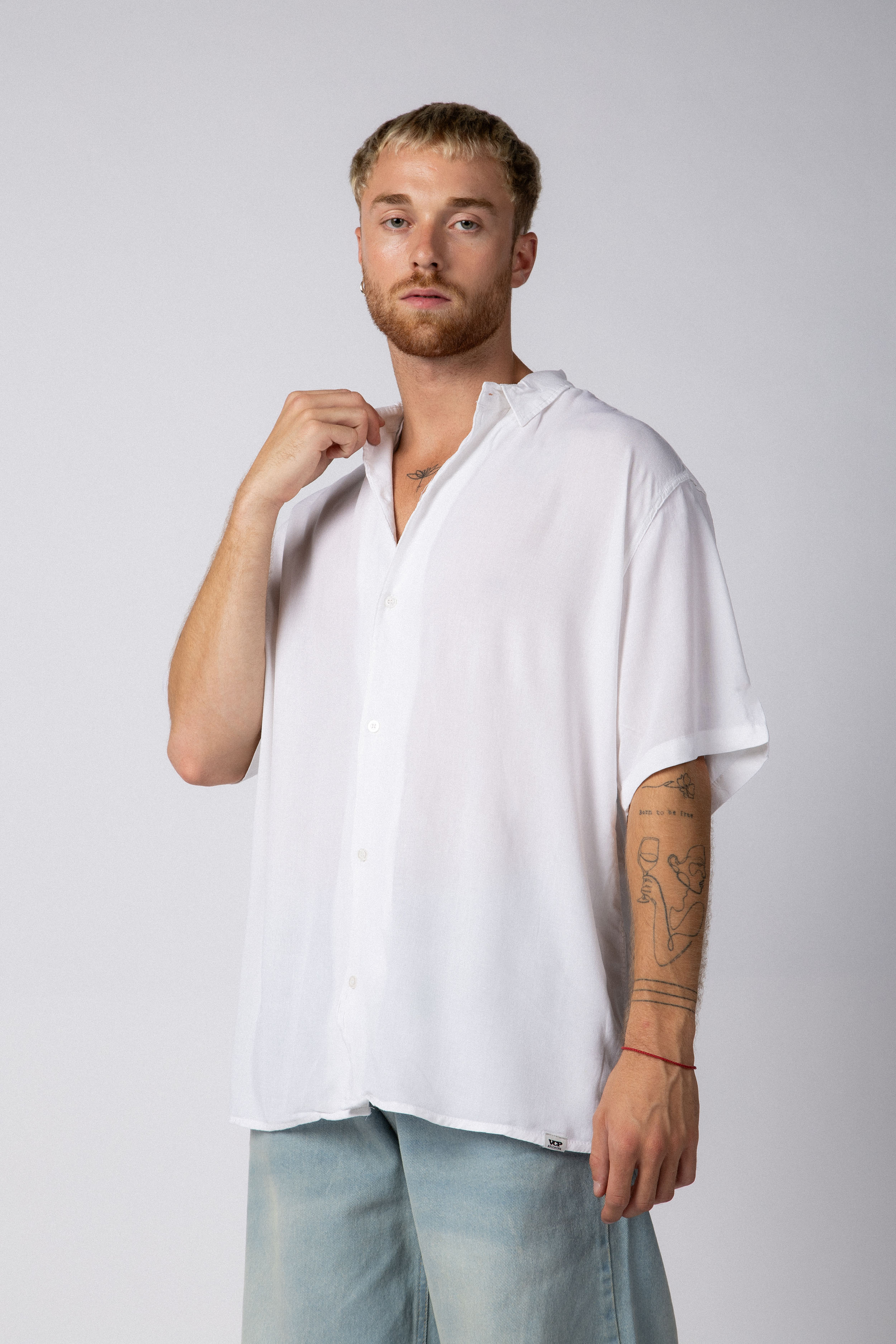 Camisa Manga Corta Kalf Blanca