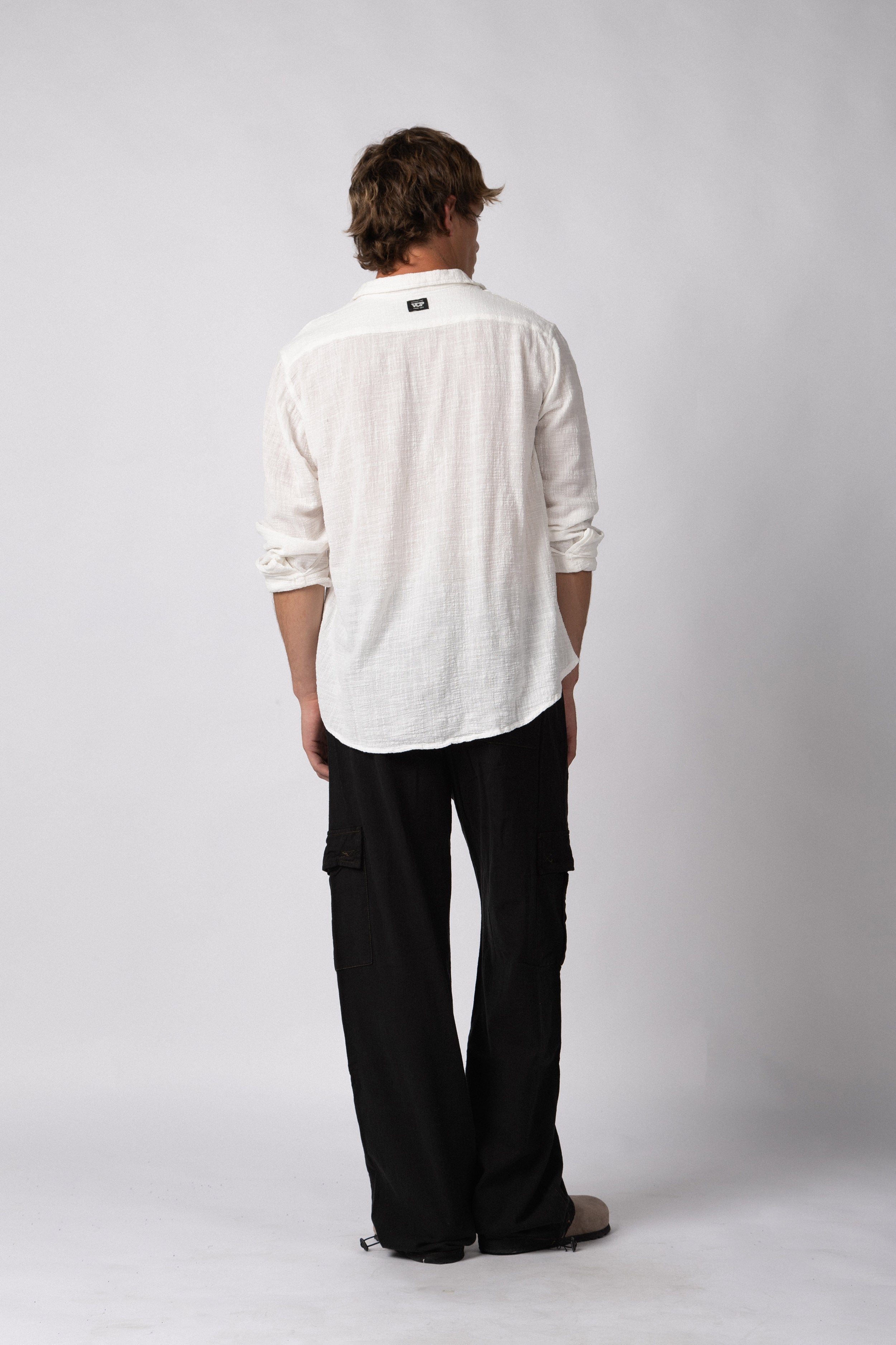 Camisa Manga Larga Lino Zen Blanca