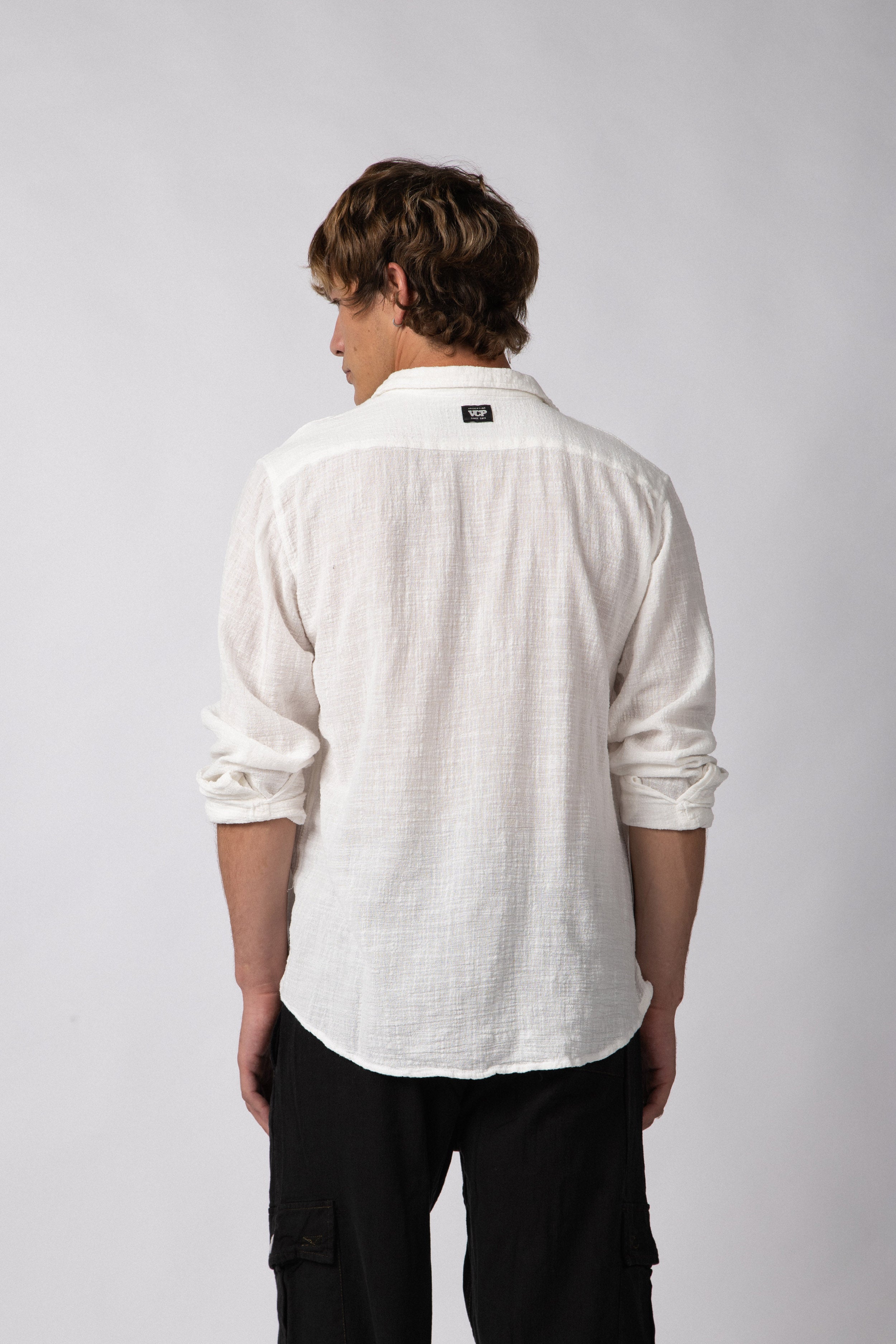 Camisa Manga Larga Lino Zen Blanca