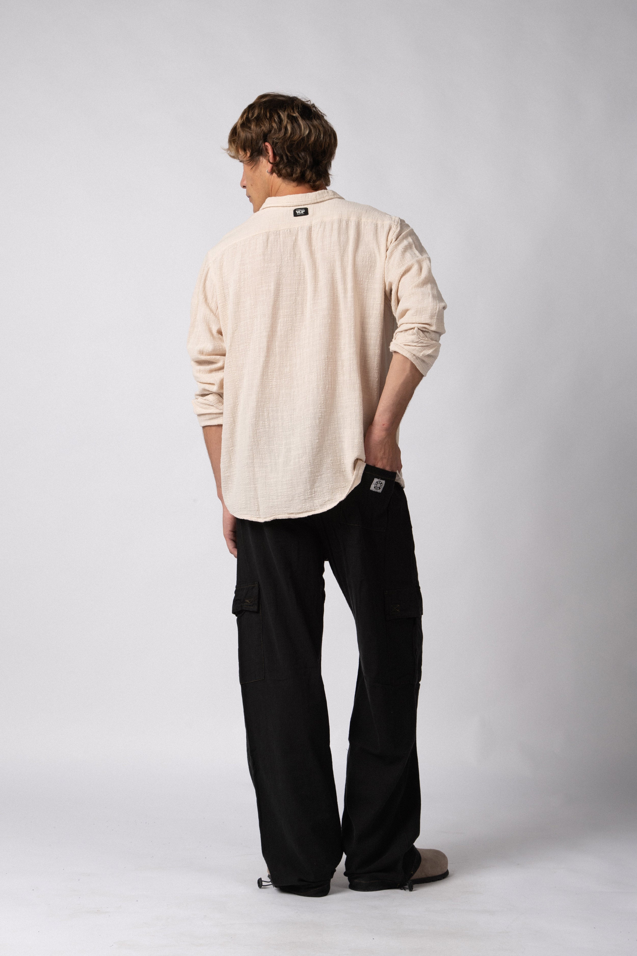 Camisa Manga Larga Lino Zen Crudo