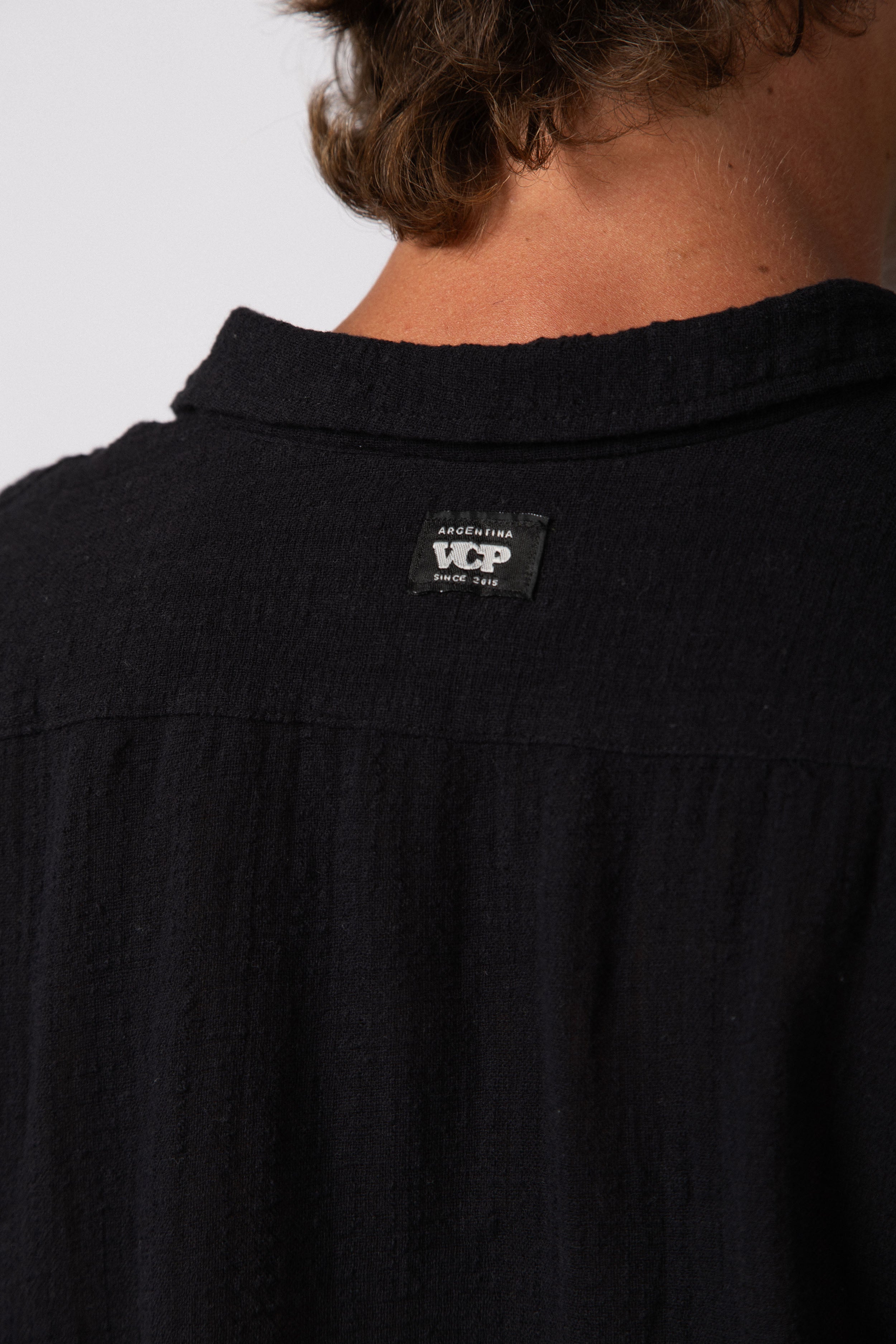 Camisa Manga Larga Lino Zen Negra