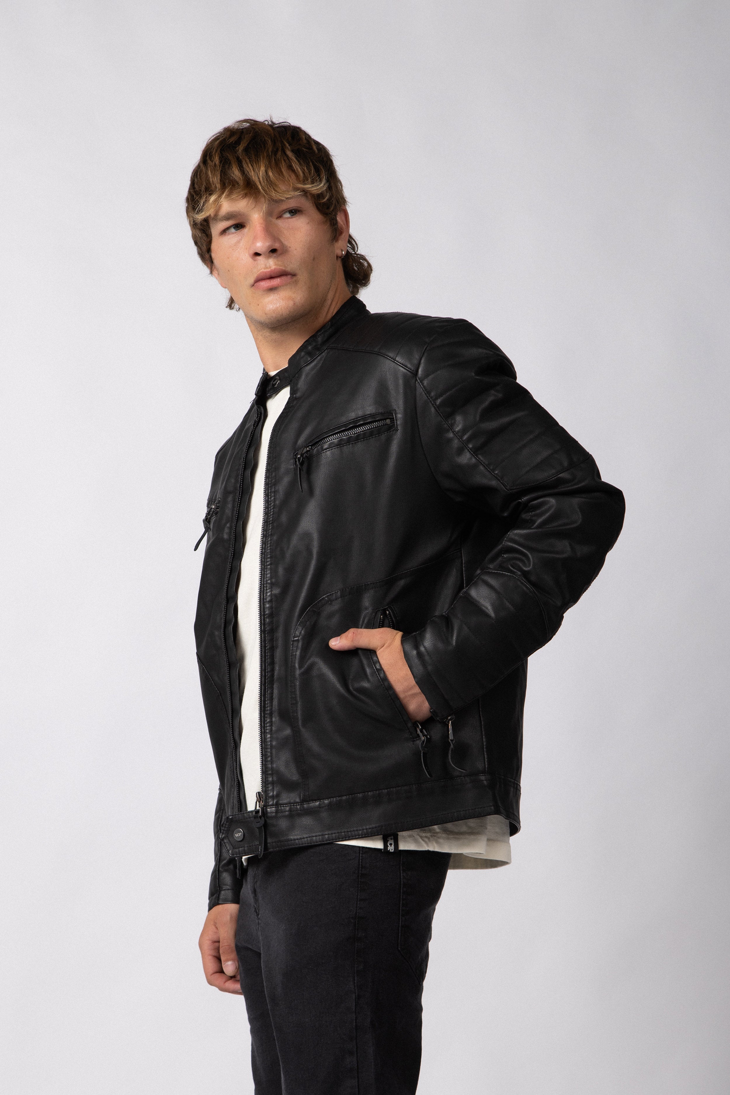 Campera PU Stan Black