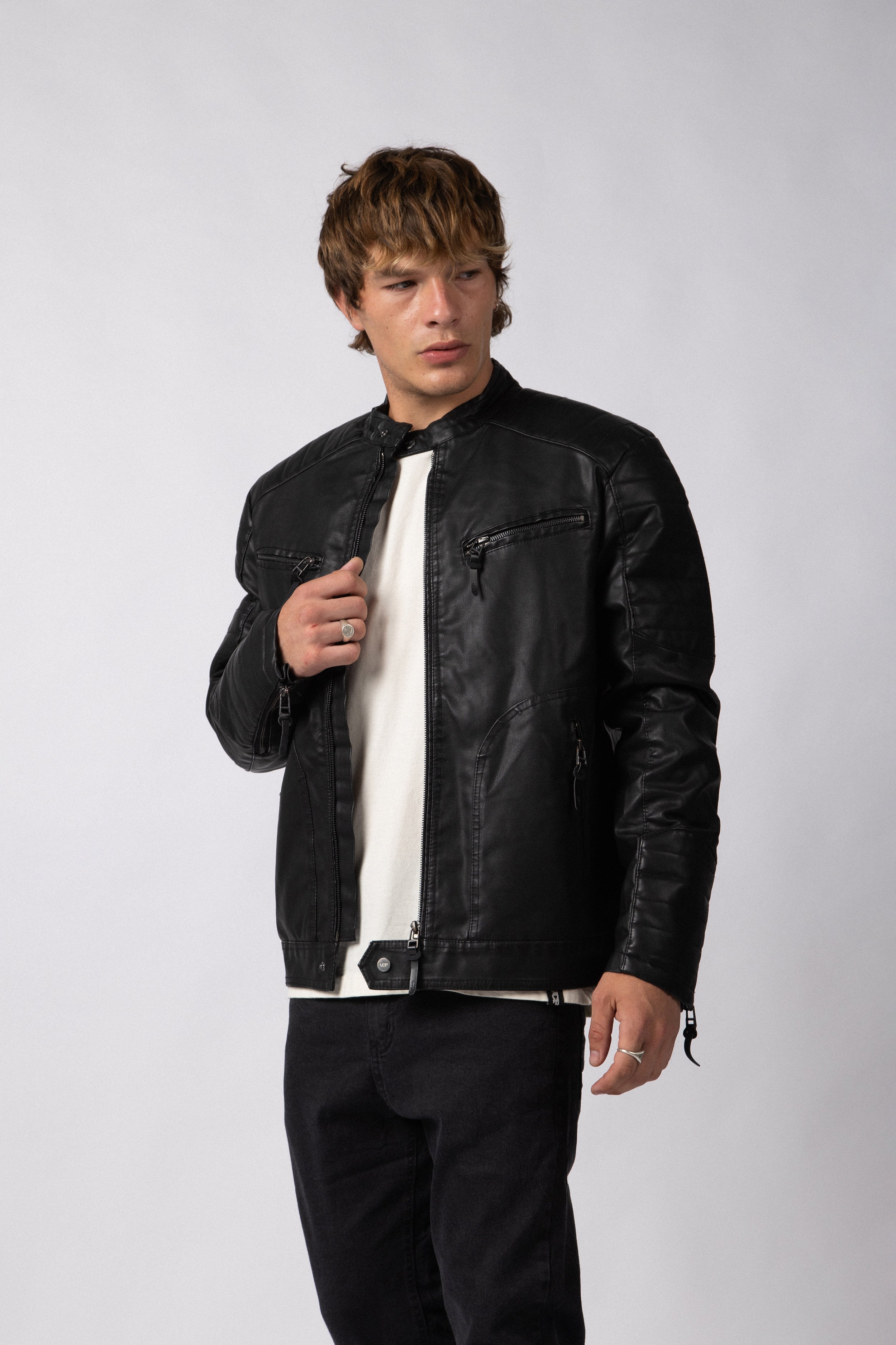 Campera PU Stan Black