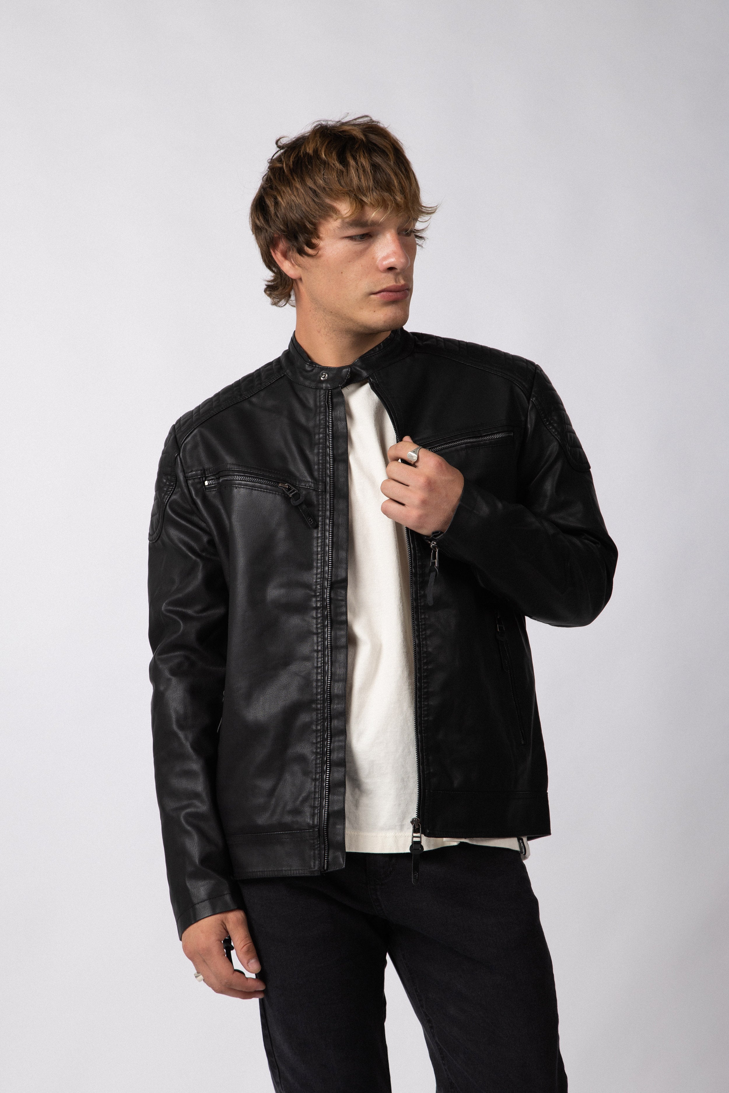 Campera PU Arnold Black