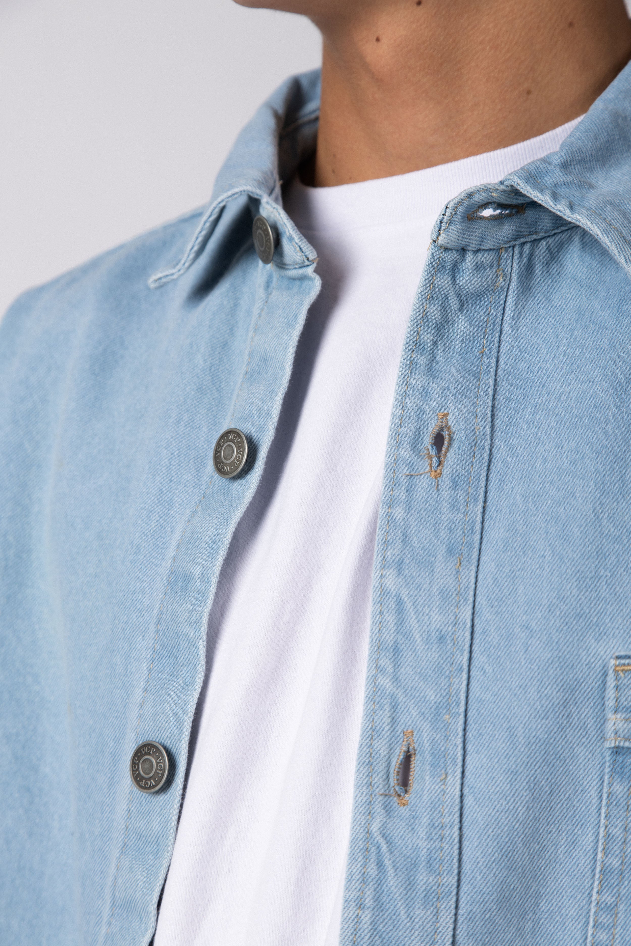 Chaqueta Jean Spruce Celeste