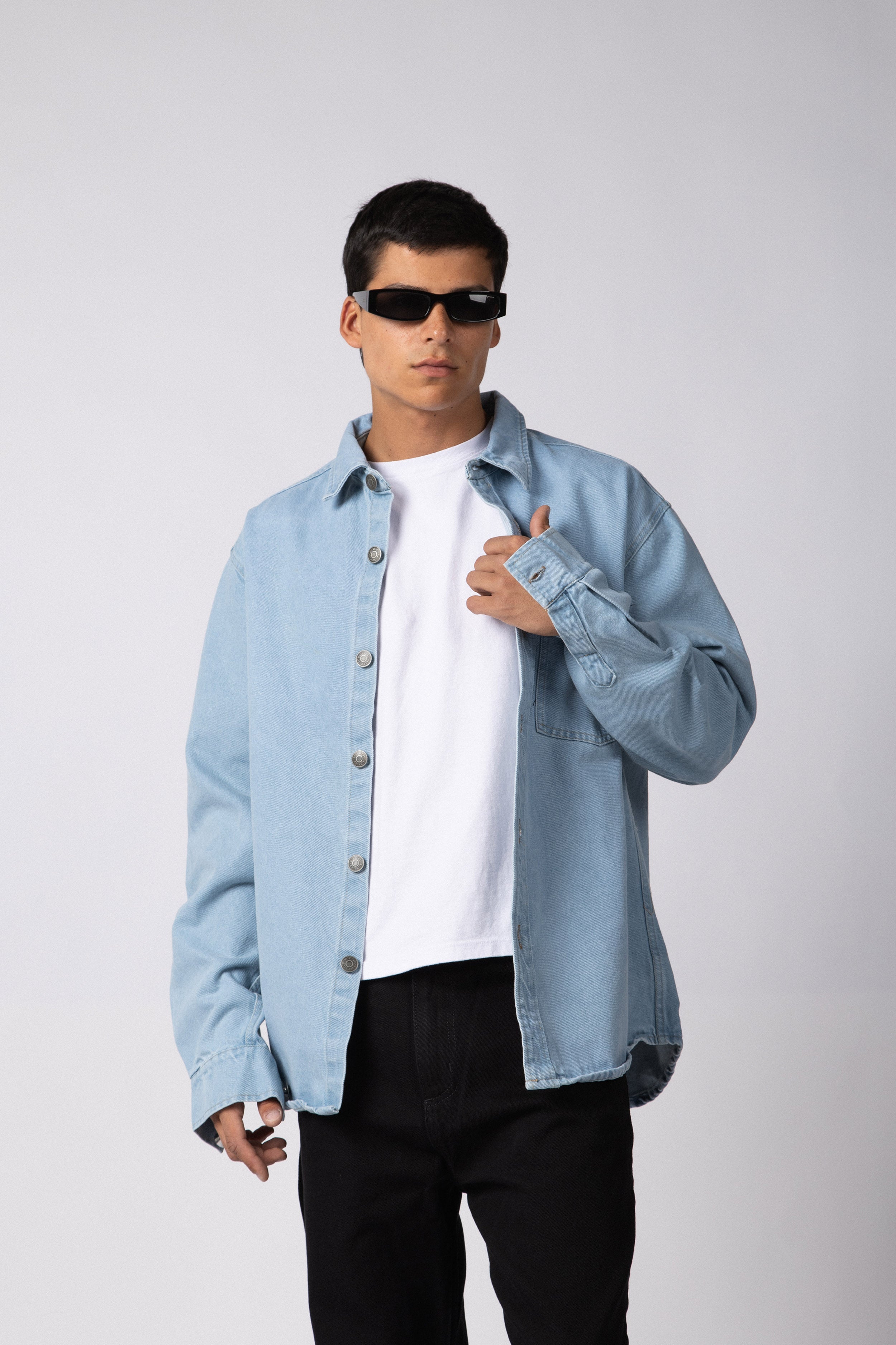 Chaqueta Jean Spruce Celeste