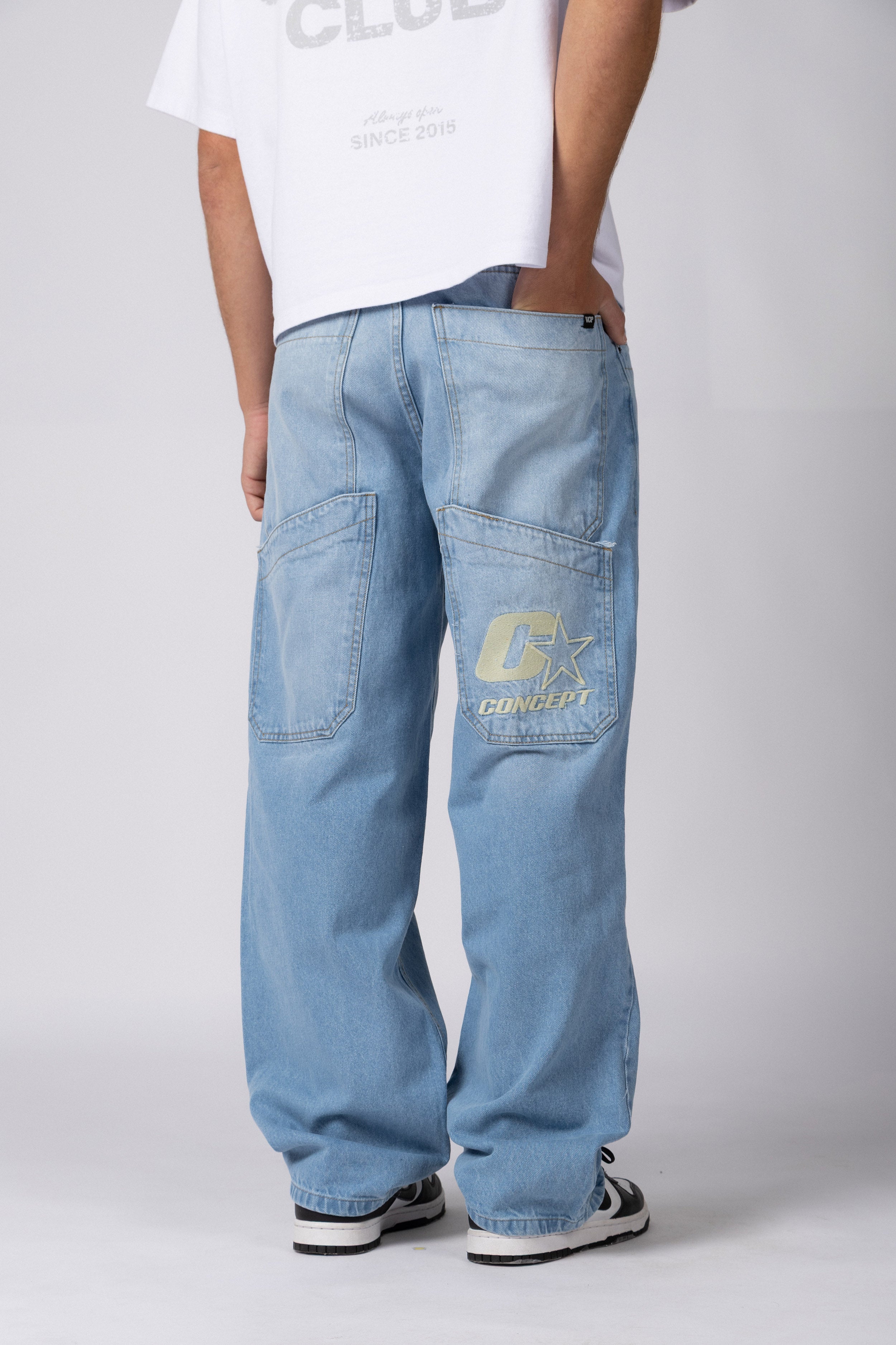 Jean Baggy Frox Celeste