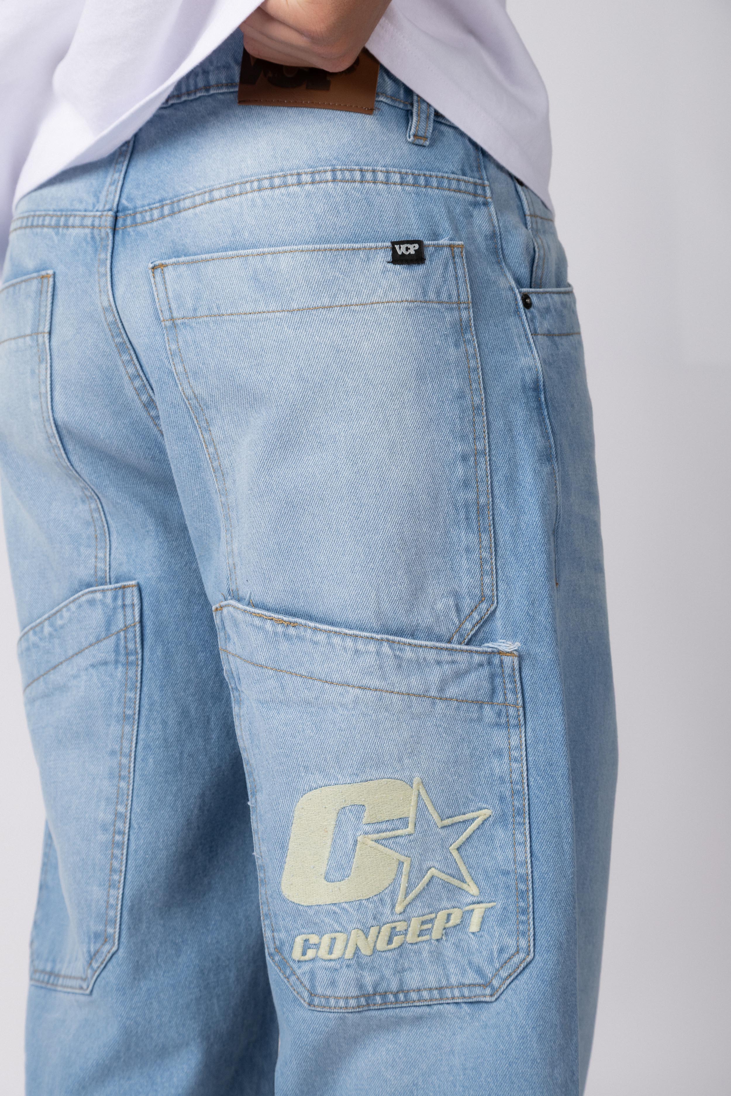 Jean Baggy Frox Celeste