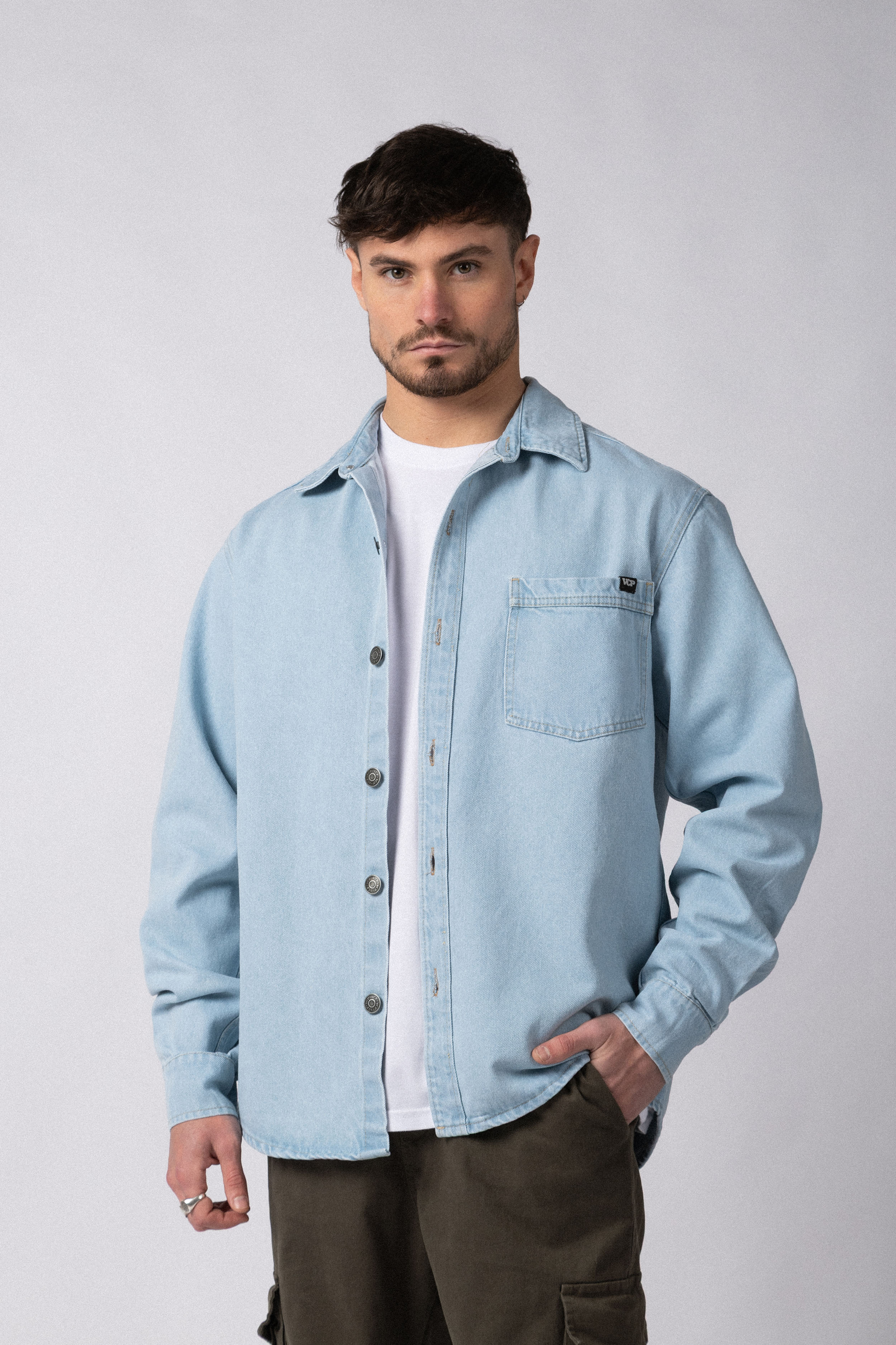Chaqueta Jean Spruce Celeste
