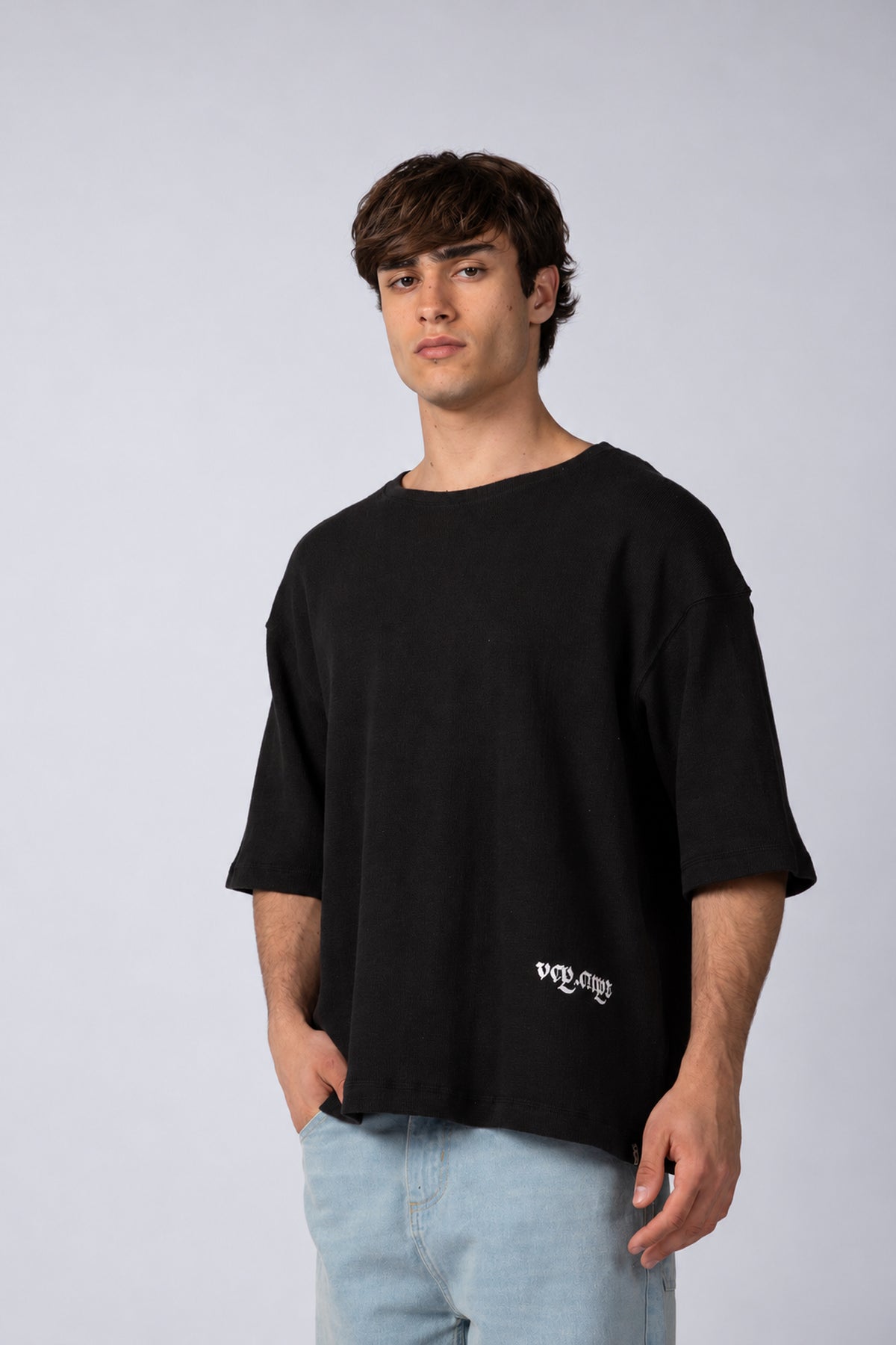 Remera Over Ika Cipher Negra