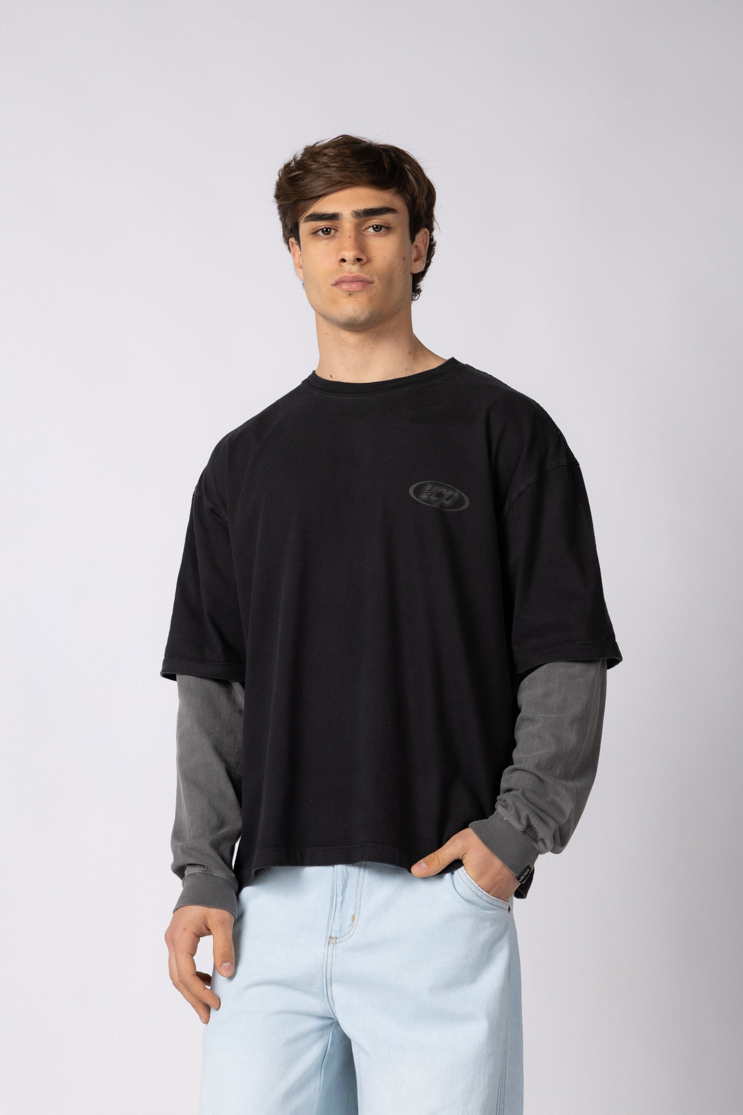 Remera Manga Larga DBLE Create Gris