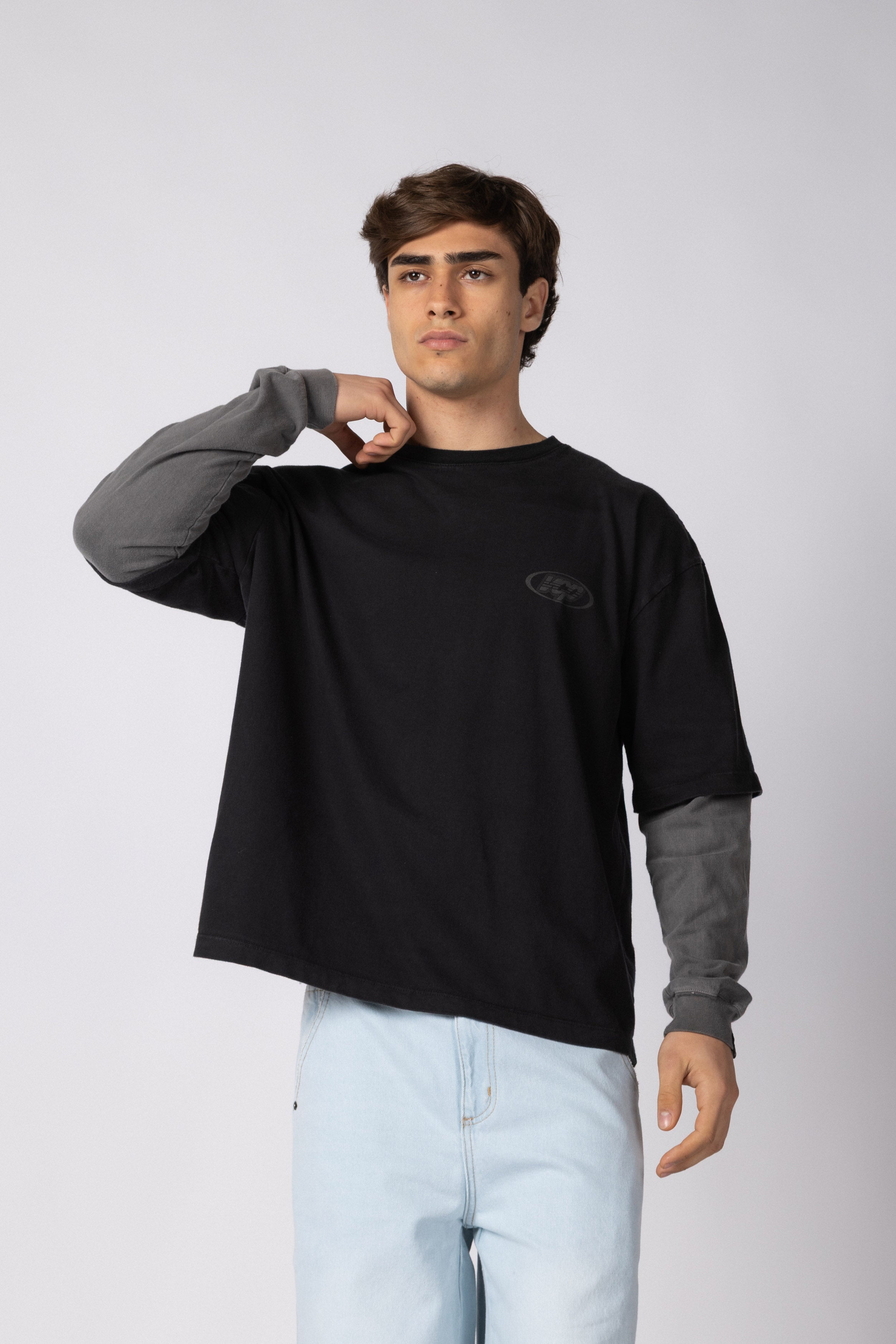 Remera Manga Larga DBLE Create Gris