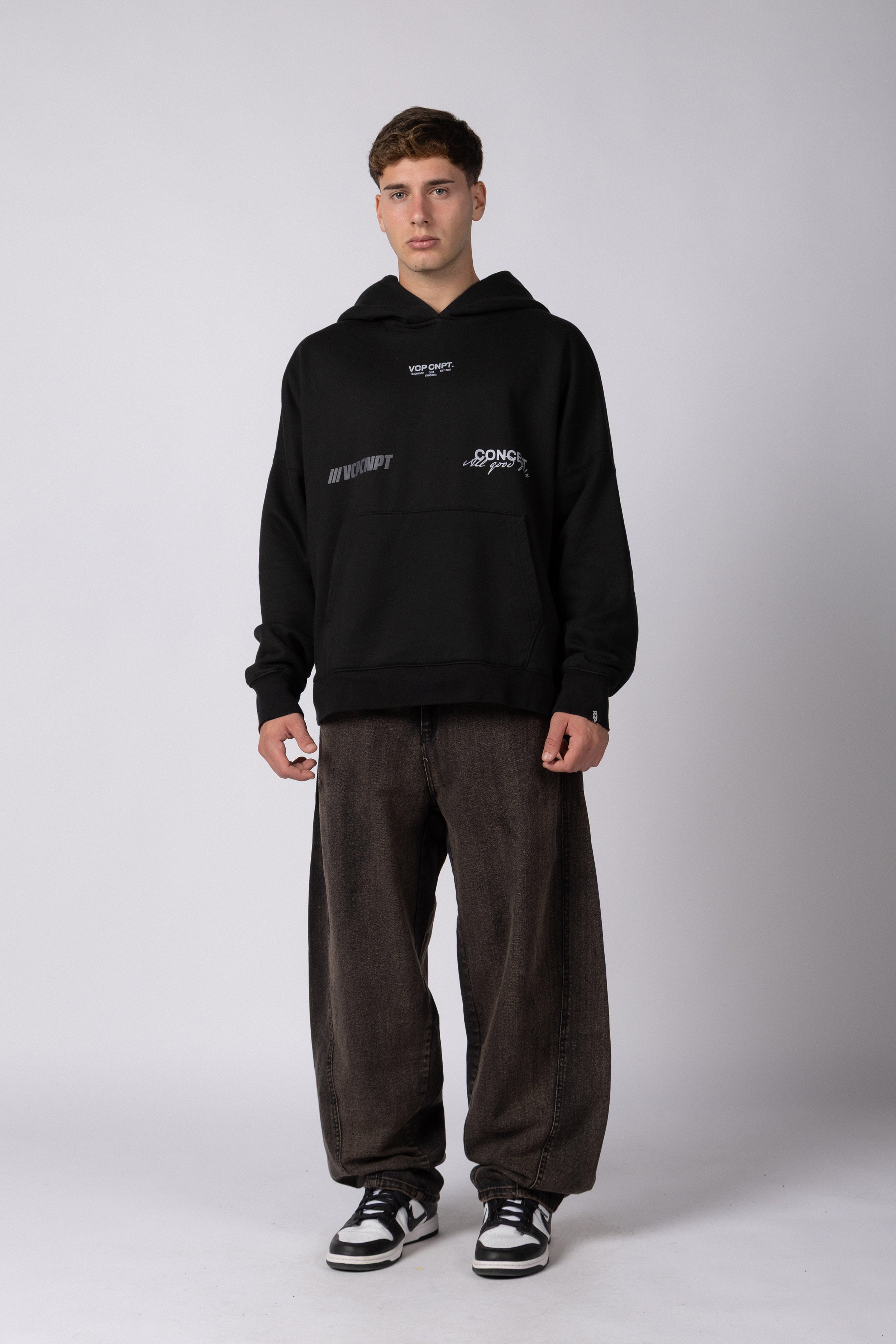 Buzo Canguro Flok Crest Negro