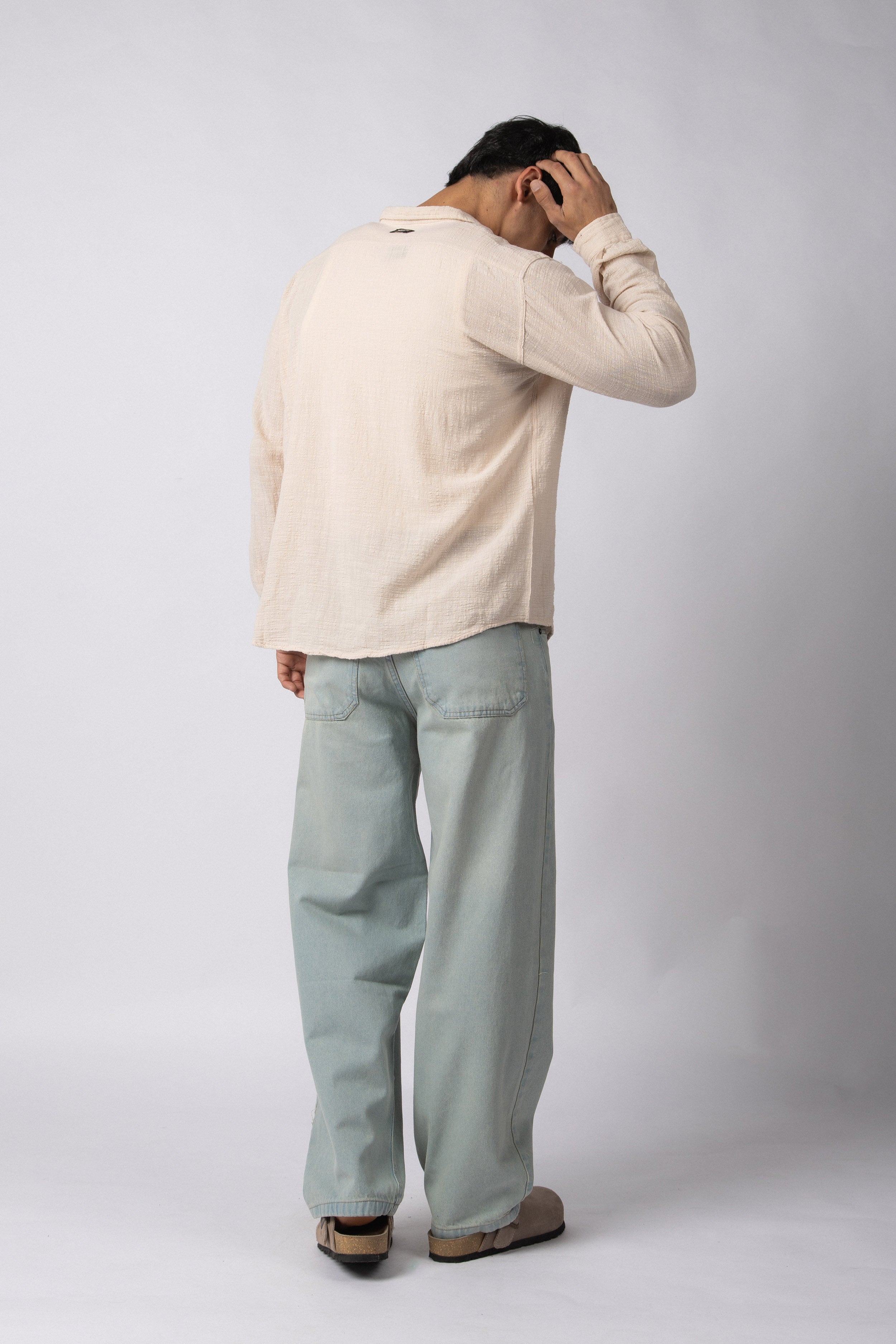Camisa Manga Larga Lino Zen Crudo