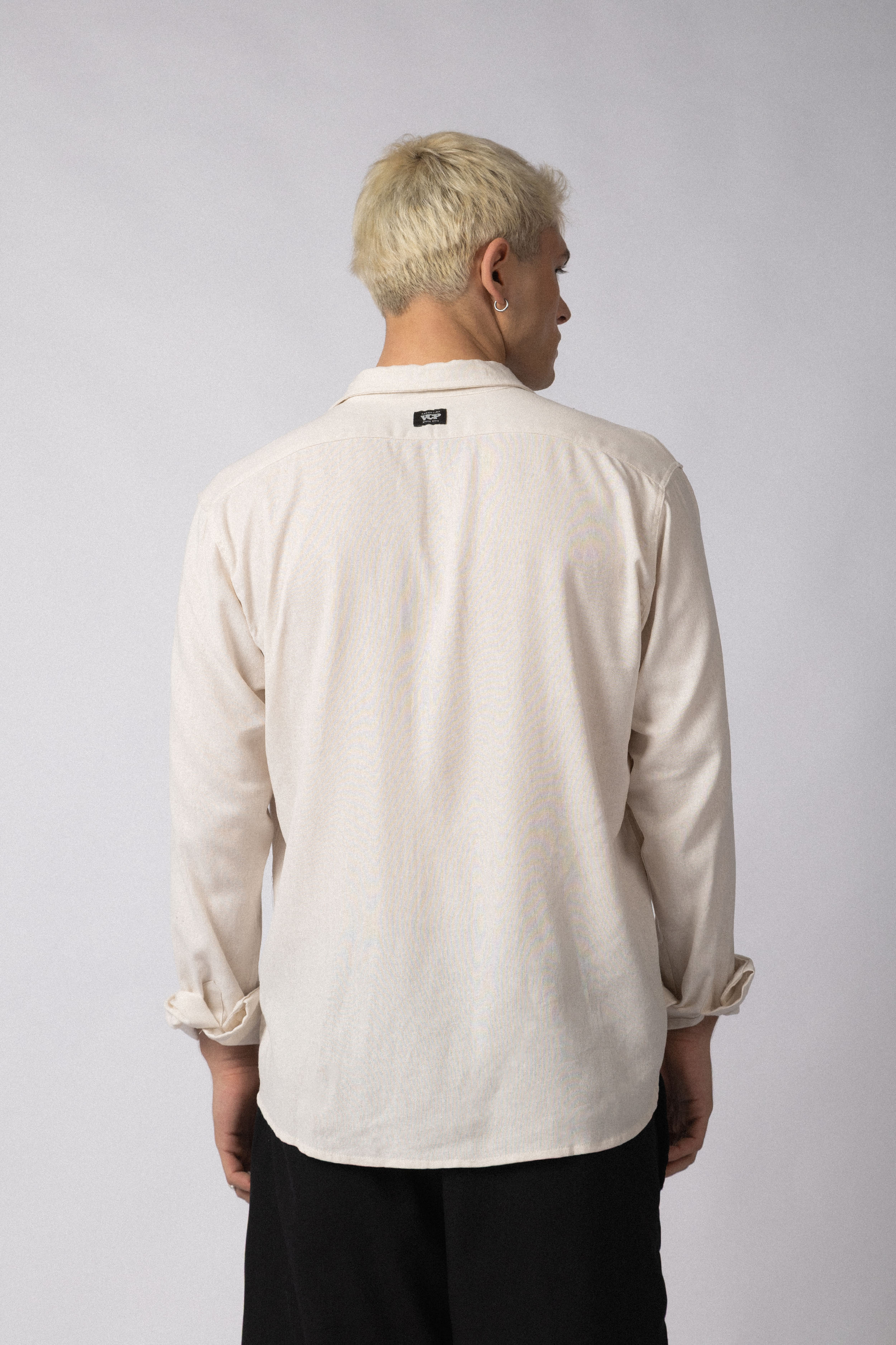 Camisa Manga Larga Lino Raze Crudo