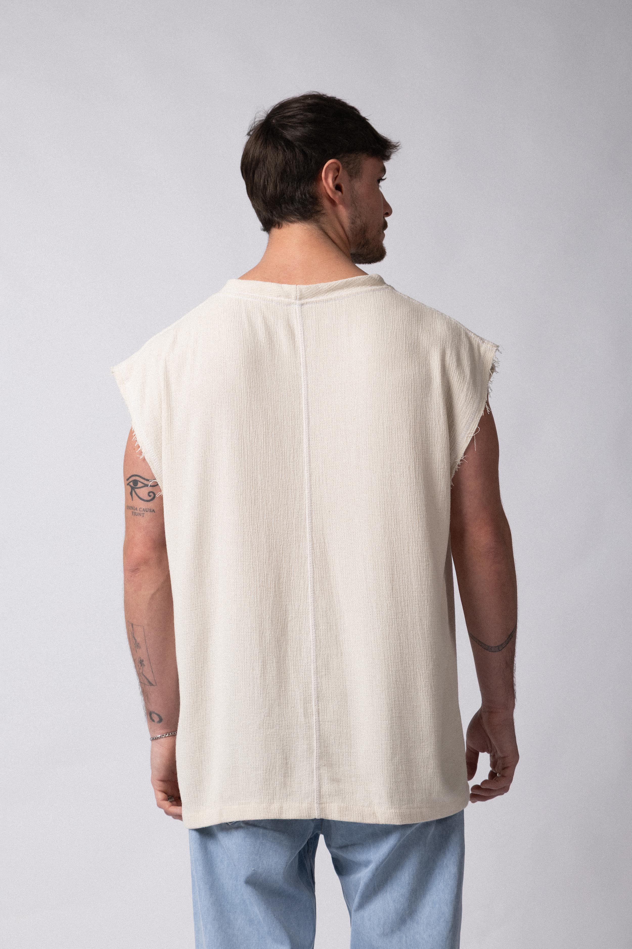 Musculosa Sudadera Tejida Dandy Crudo