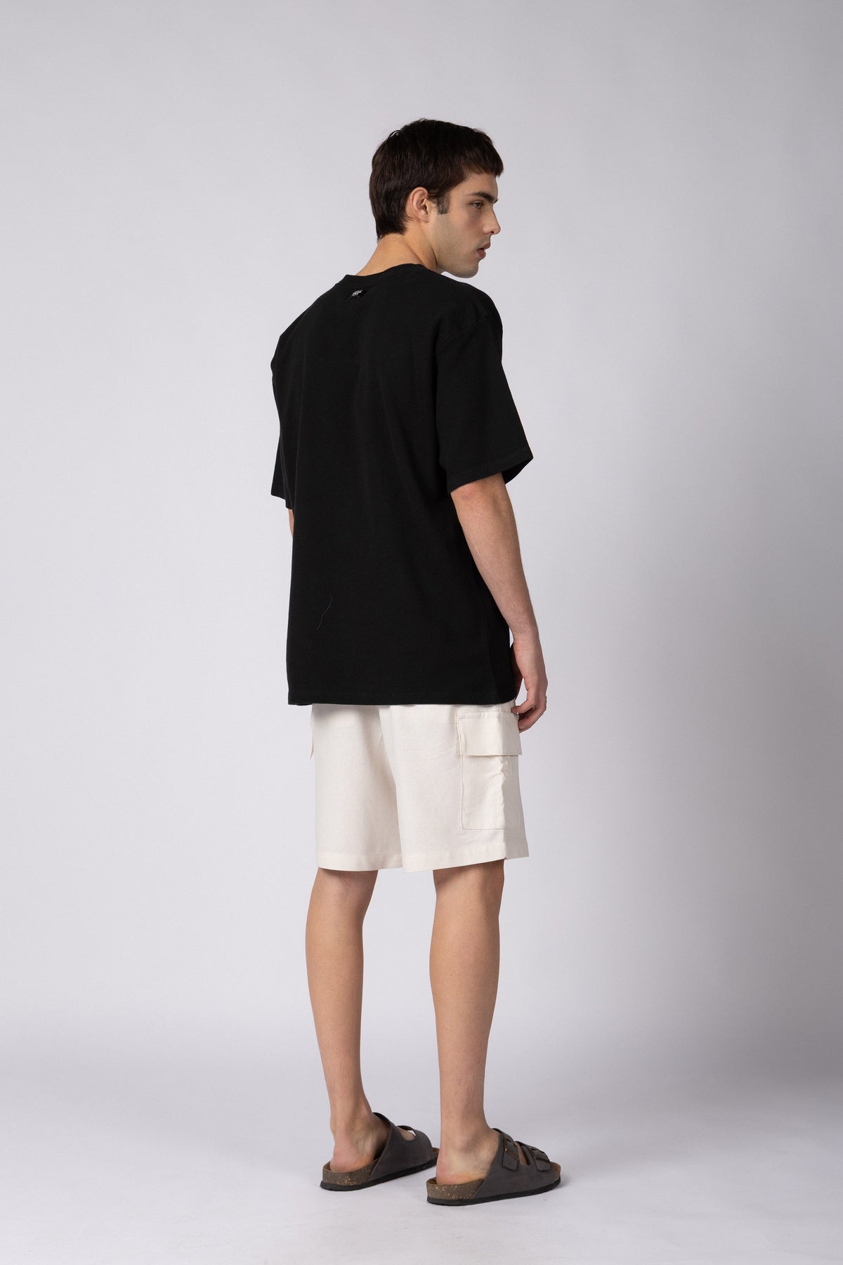 Bermuda Lino Cargo Zuma Crudo