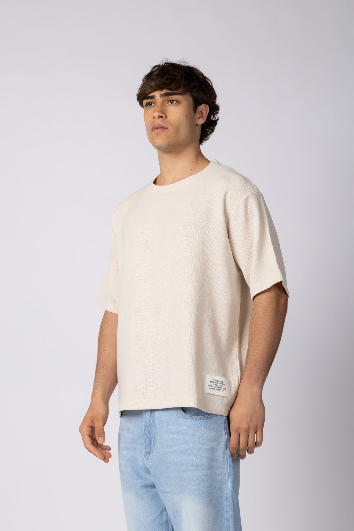 Remera Over Lino Rivo Crudo