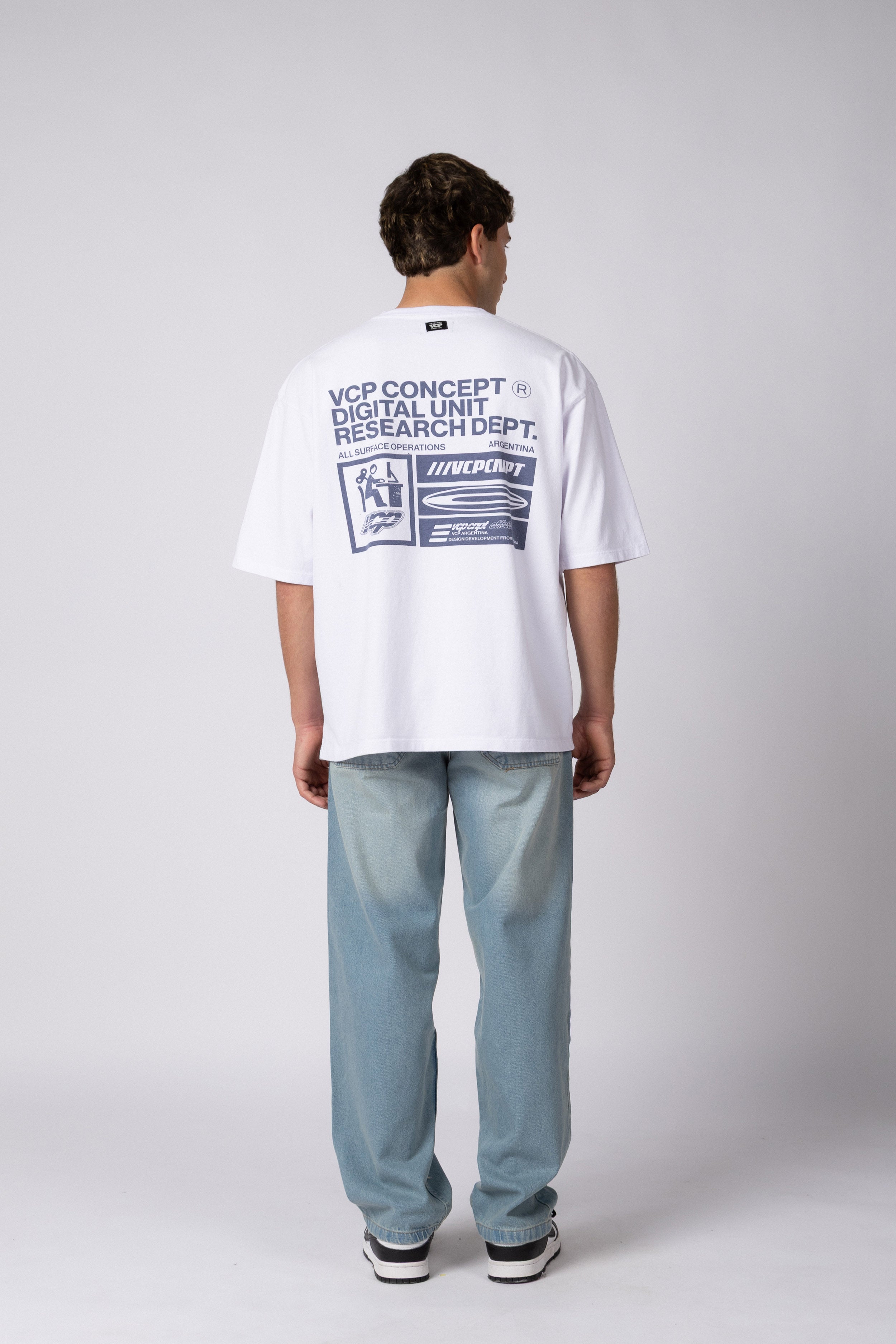 Remera Over Rhy Digital Blanca