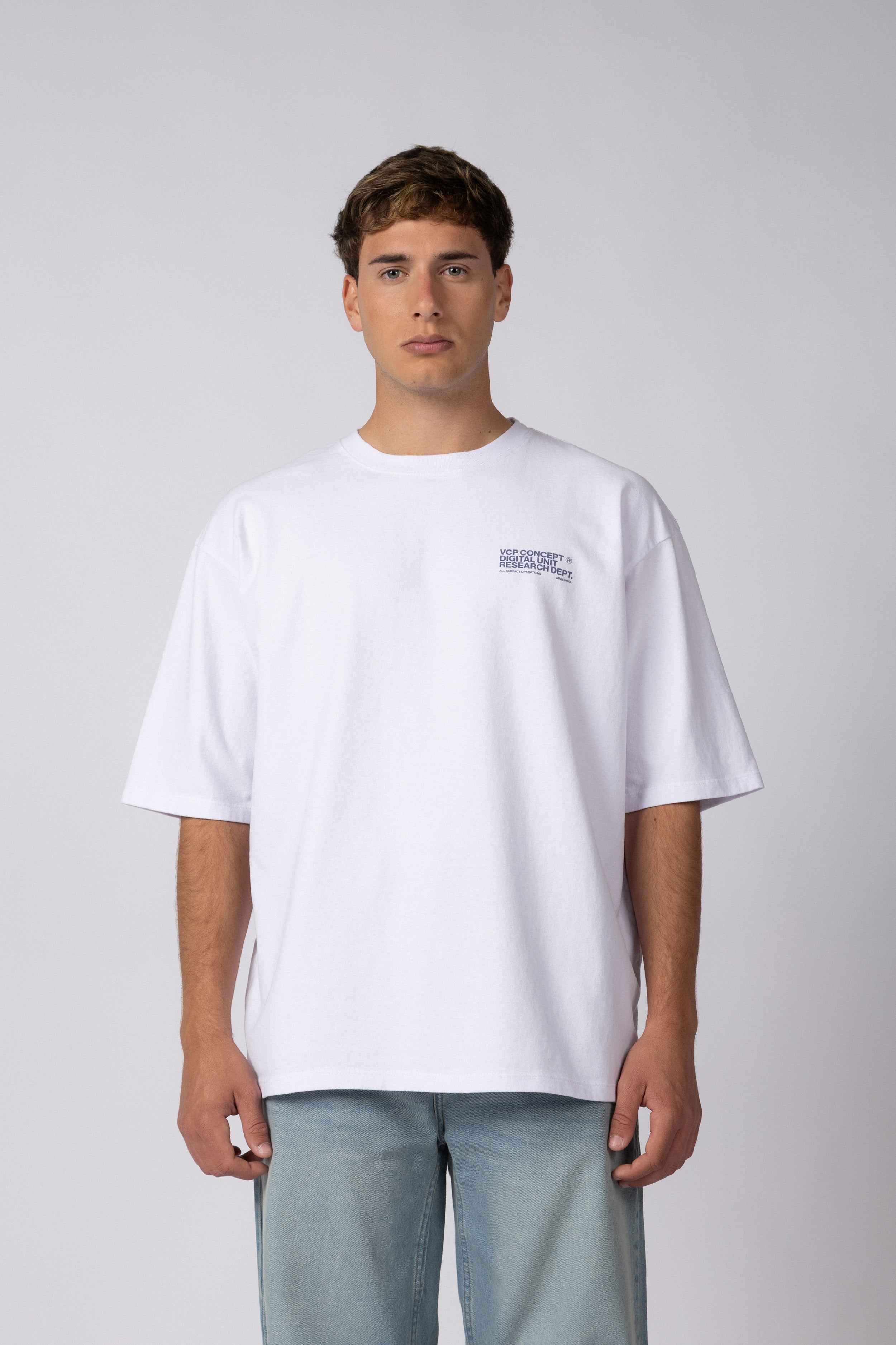 Remera Over Rhy Digital Blanca