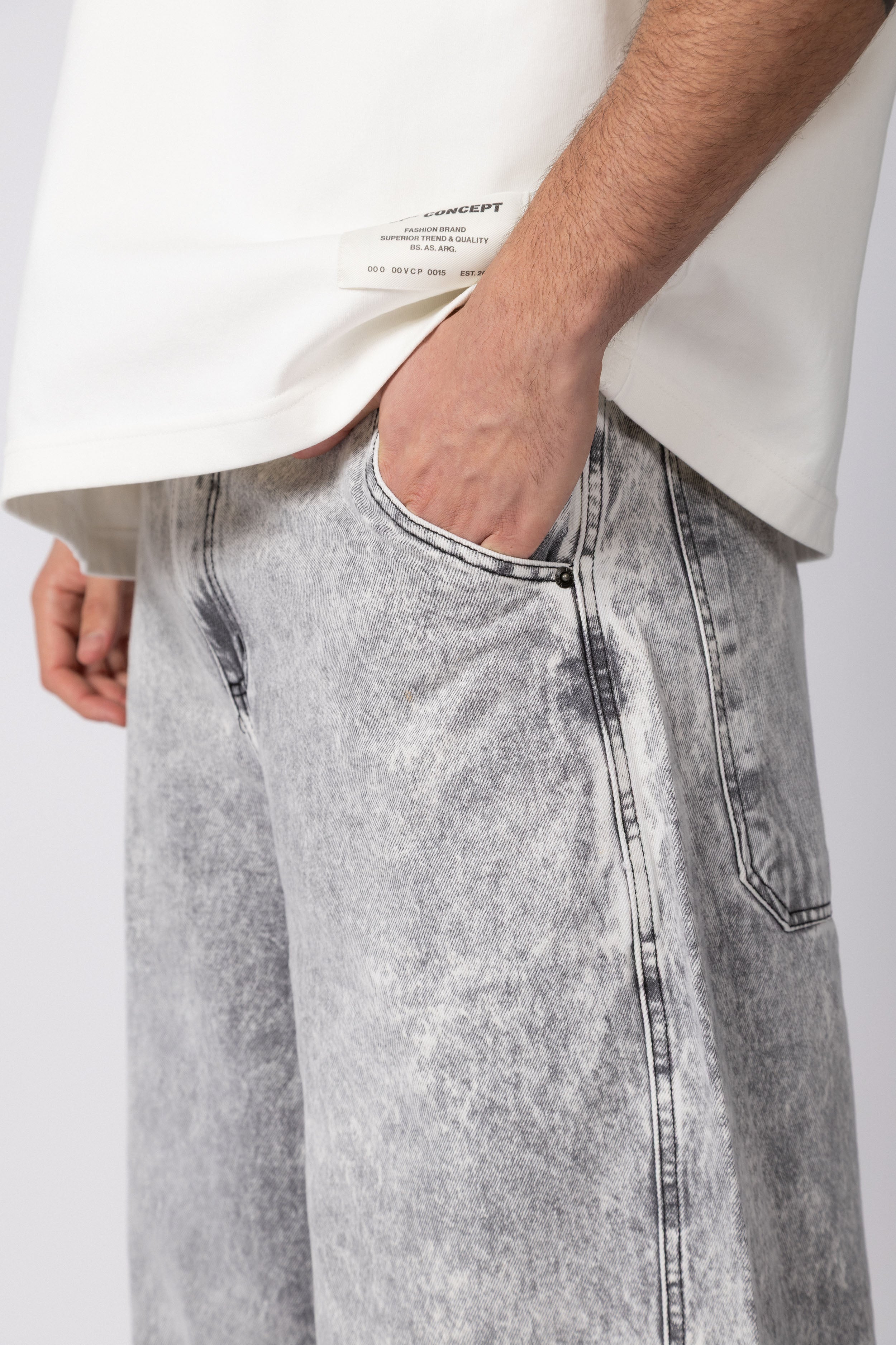 Jean Baggy Tronk Grey