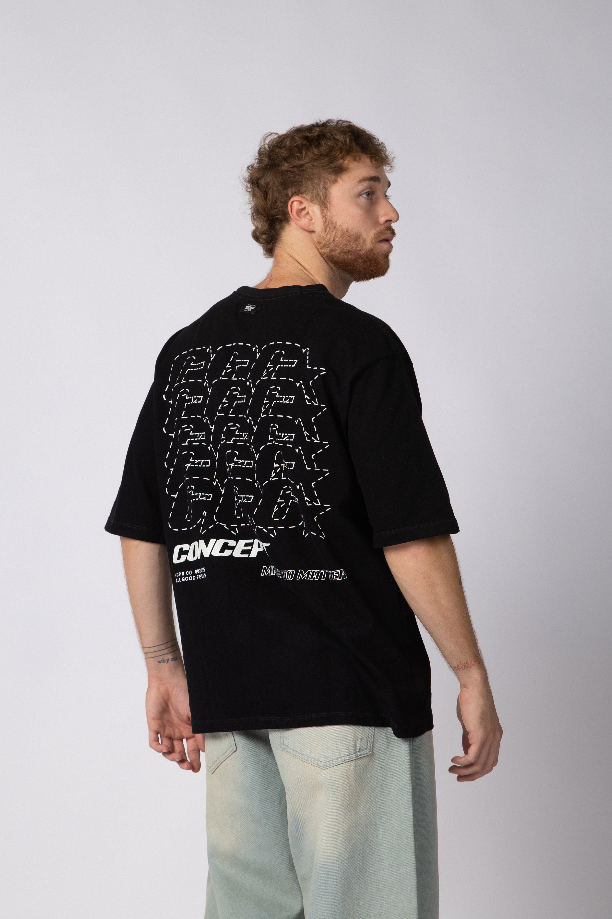 Remera Over Rhy Grid Negra