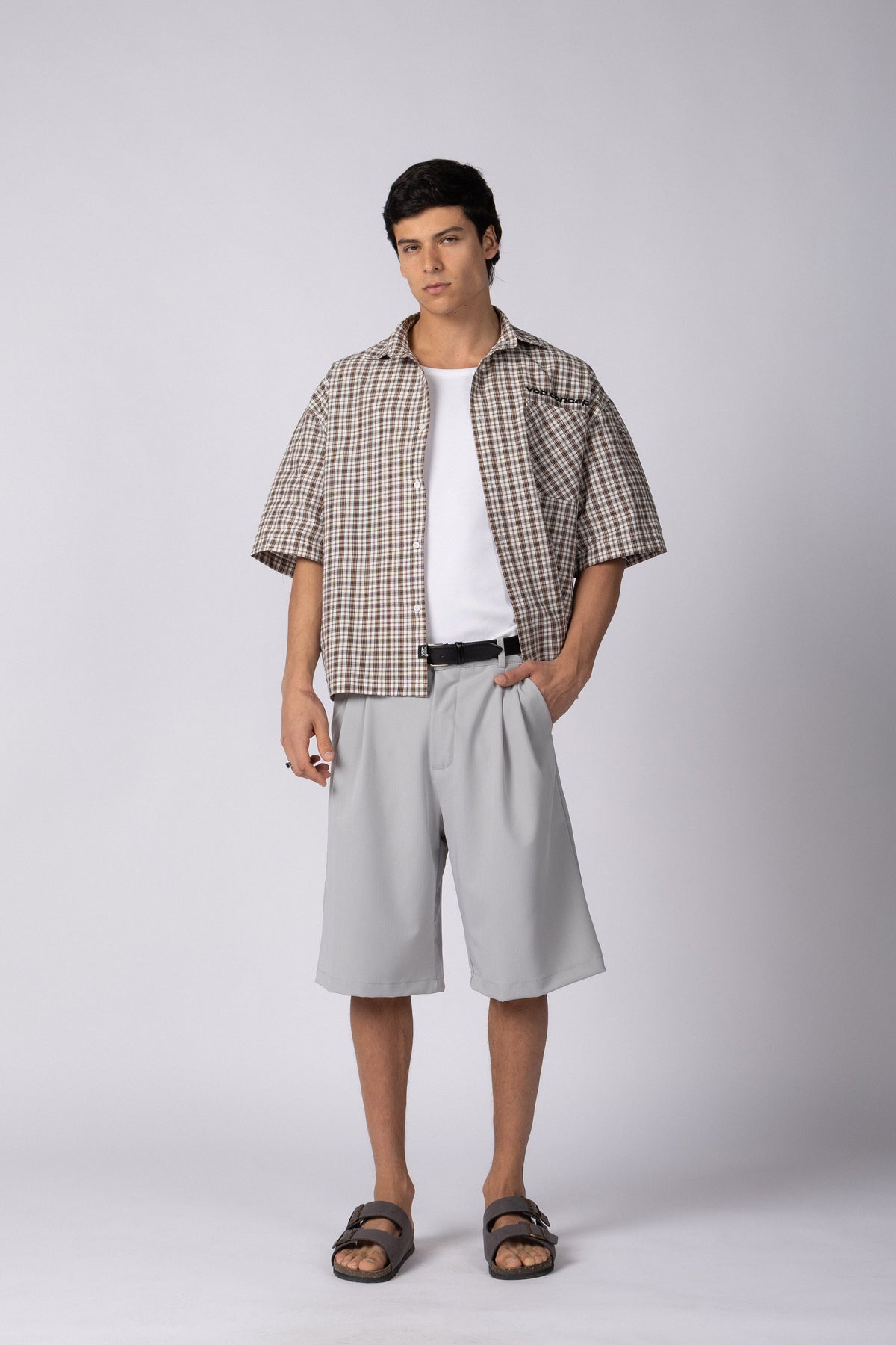 Bermuda Sastrero Baggy Harlow Gris