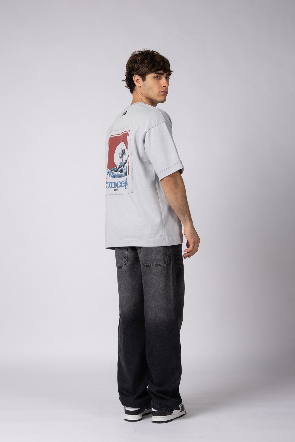 Remera HR Hokusai Gris