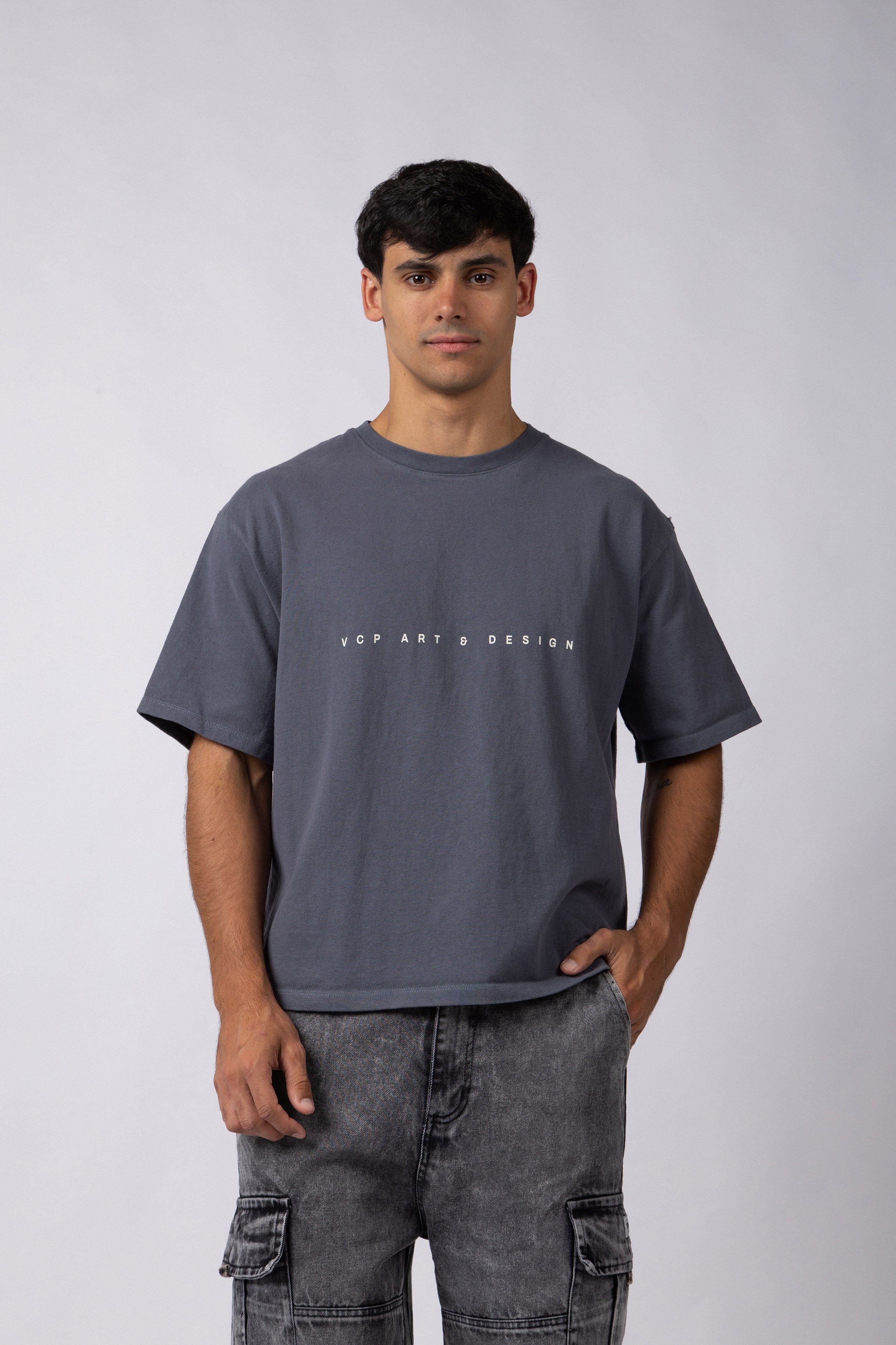 Remera Boxy Invisible Navy