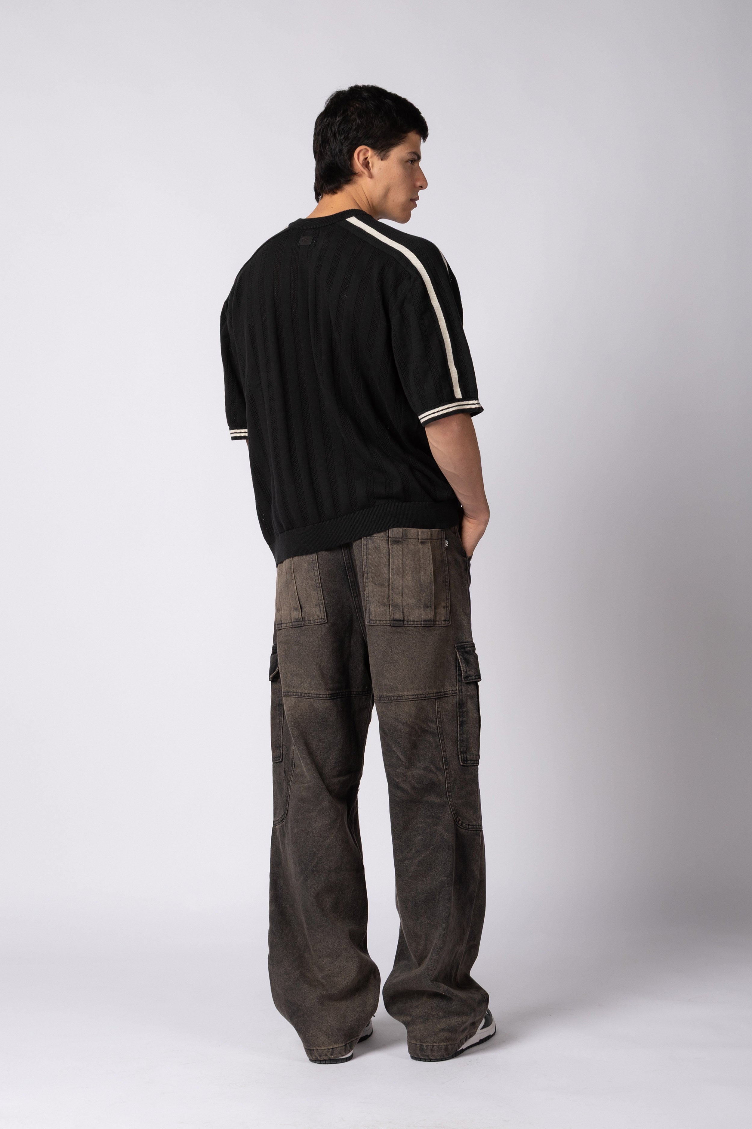 Jean Baggy Cargo Raw Oxid Black