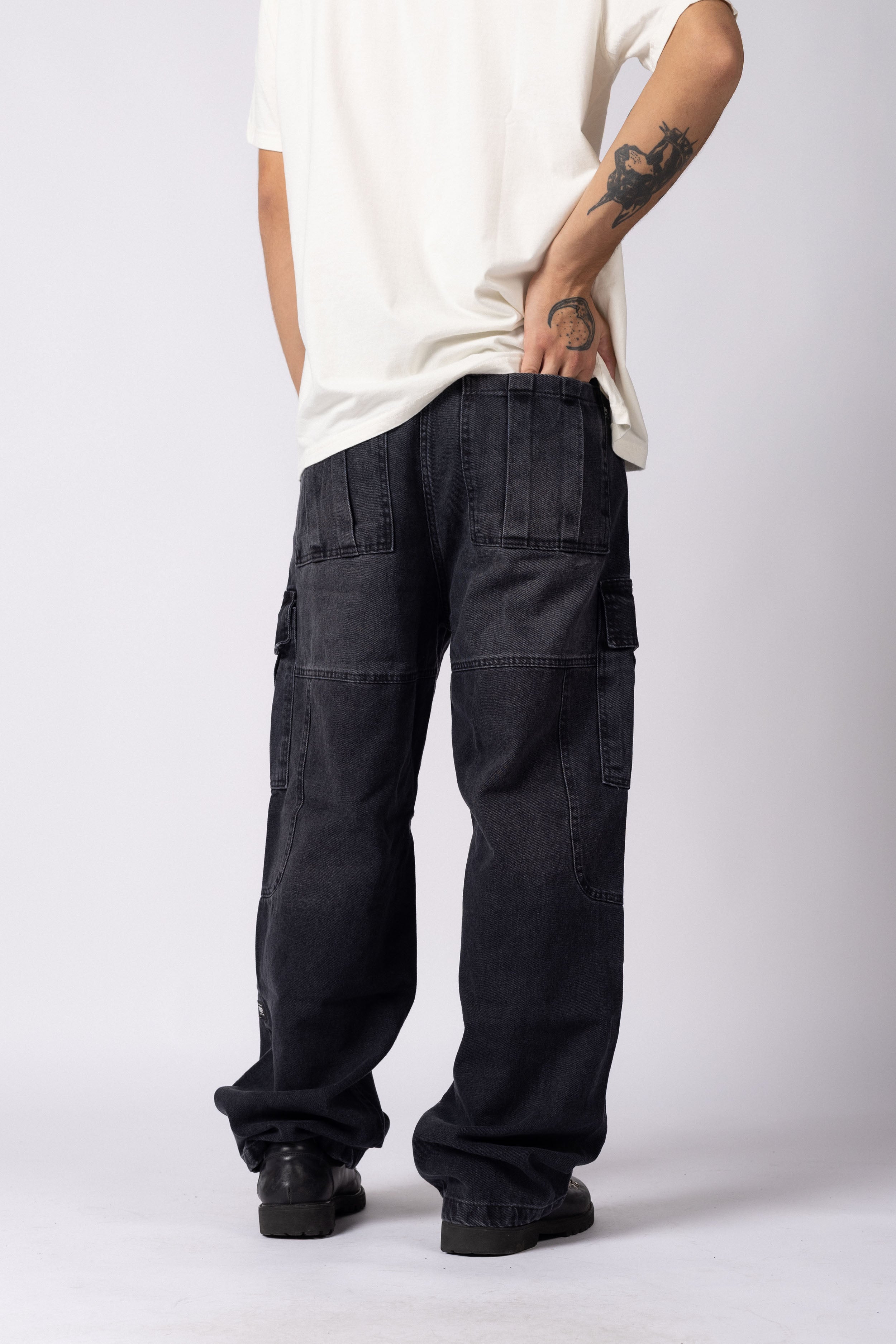 Jean Baggy Cargo Raw Stone