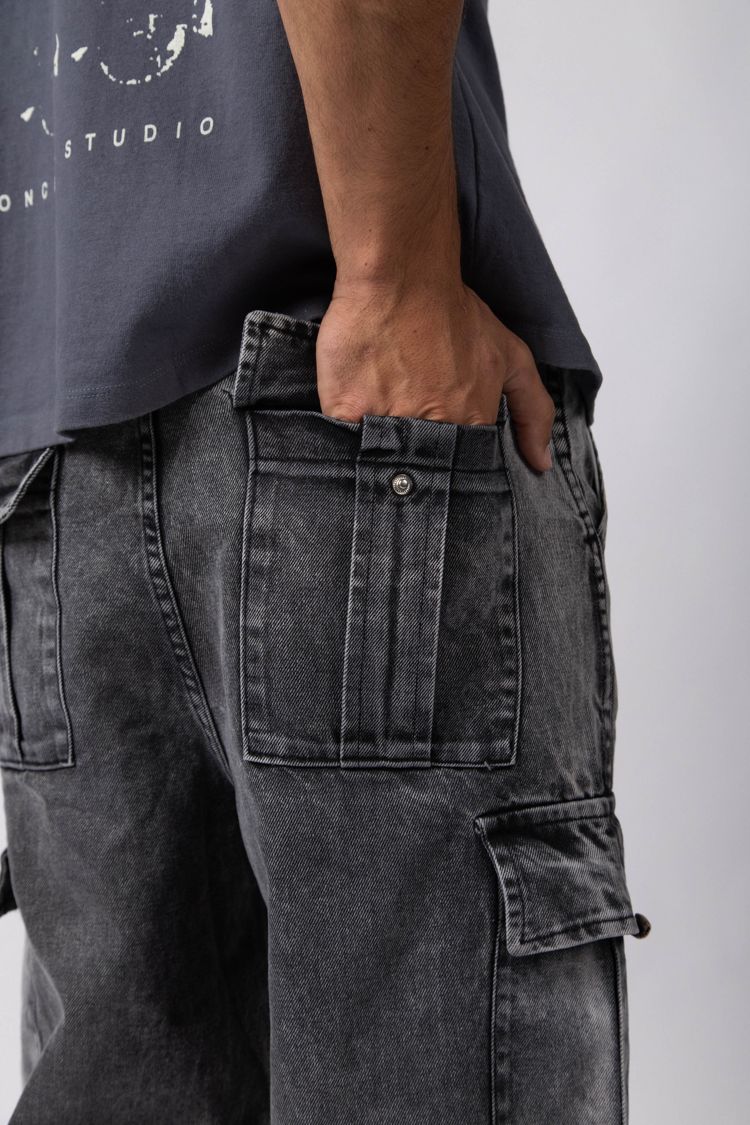 Jean Cargo Darth Acid Grey
