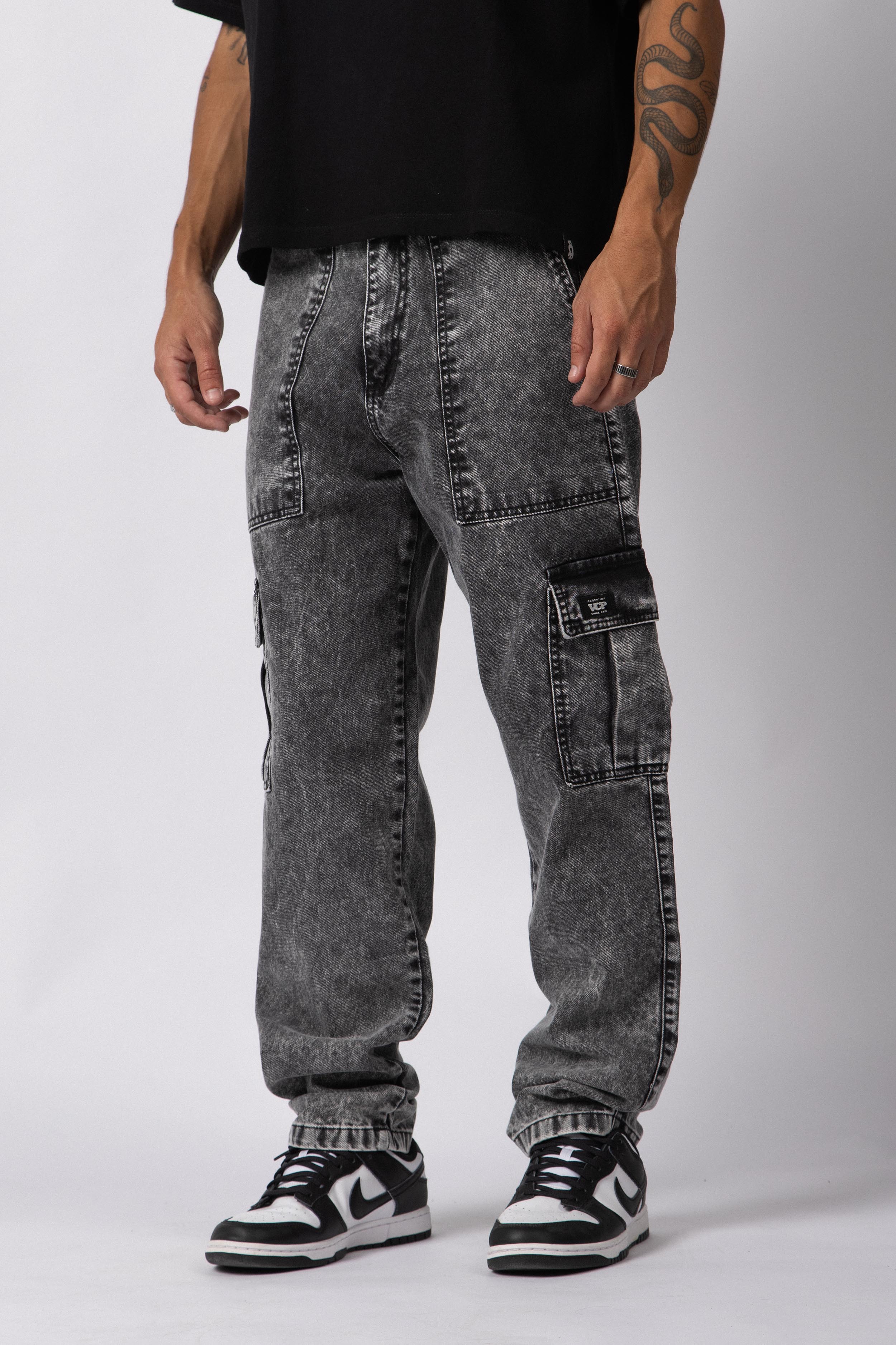 Jean Cargo Volt Smoked Gris