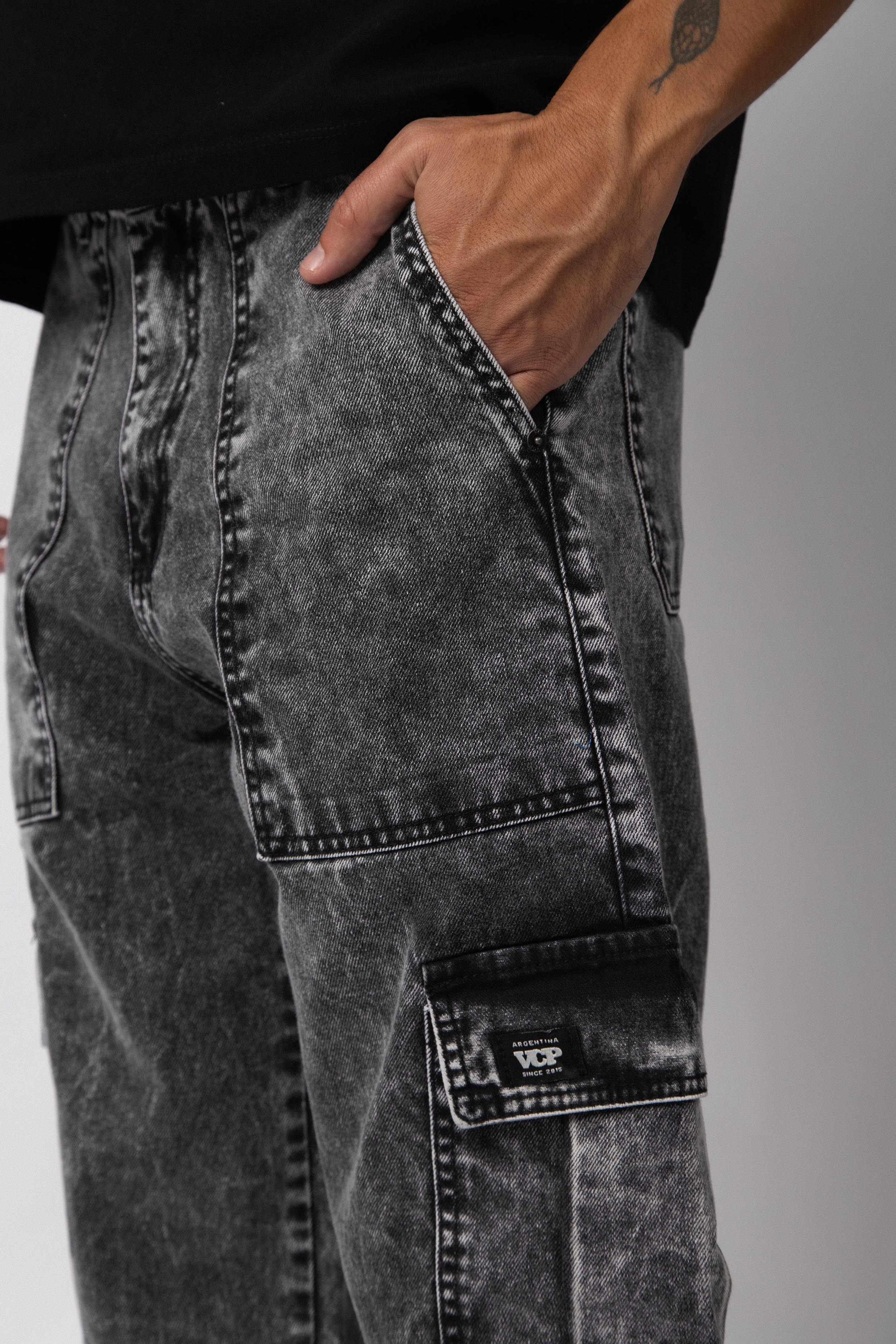 Jean Cargo Volt Smoked Gris